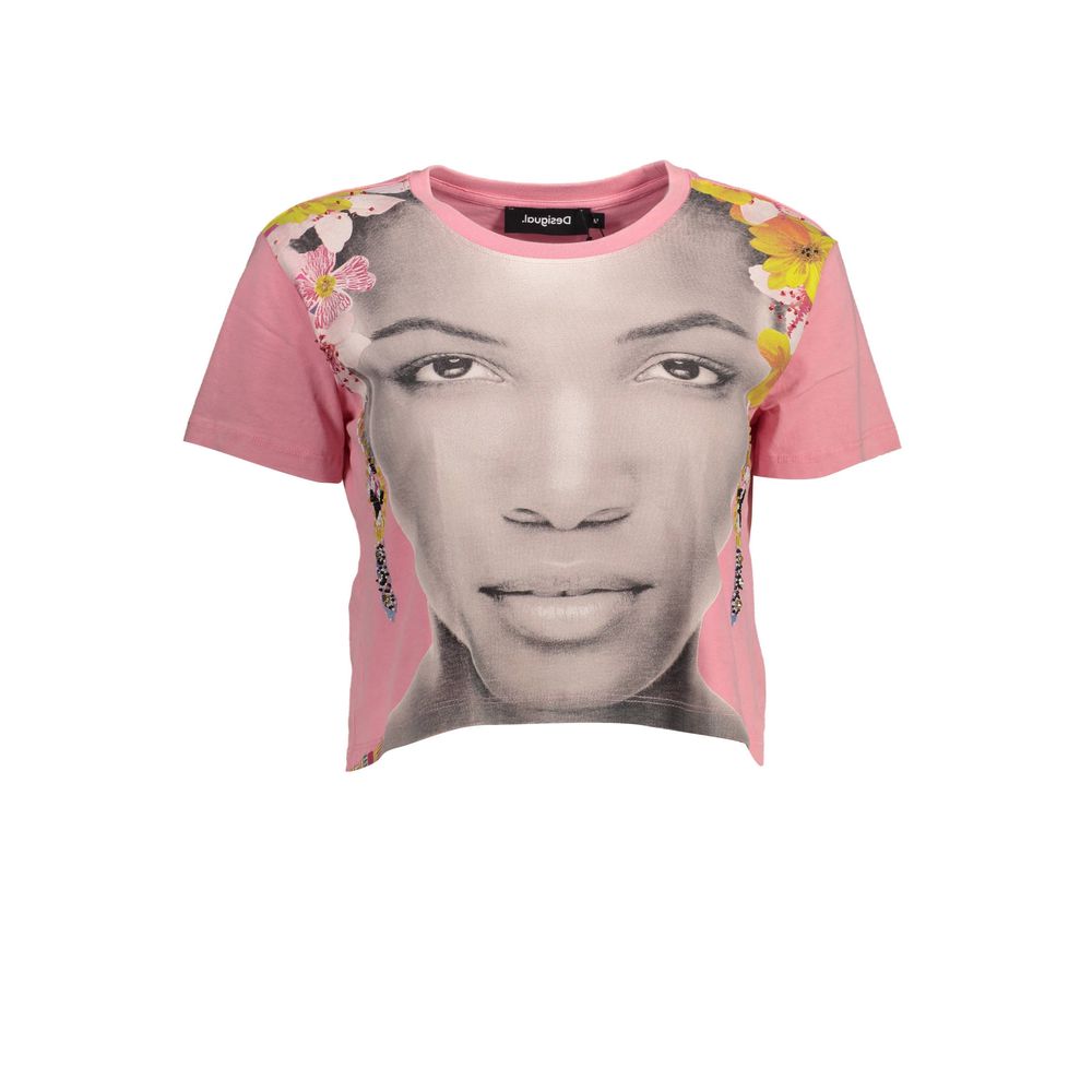 Desigual Rosa Cotton Women T-Shirt | Regal Royce