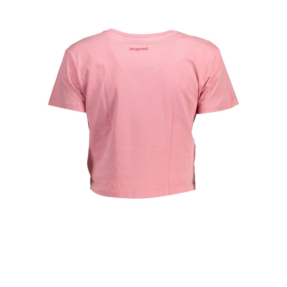 Desigual Rosa Cotton Women T-Shirt | Regal Royce