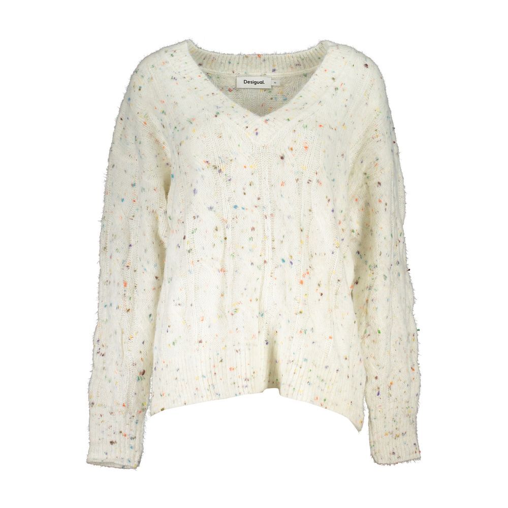Desigual White Acrylic Women Sweater | Regal Royce