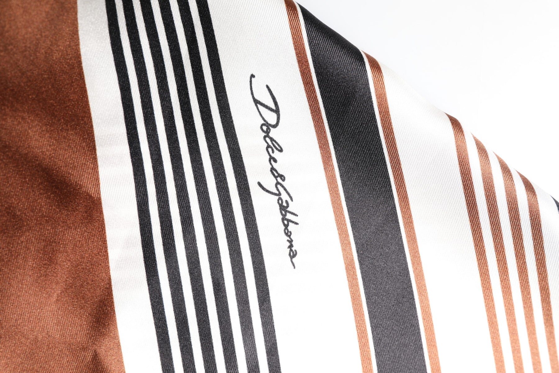 Dolce & Gabbana Multicolor Striped Silk Short Sleeves Shirt | Regal Royce