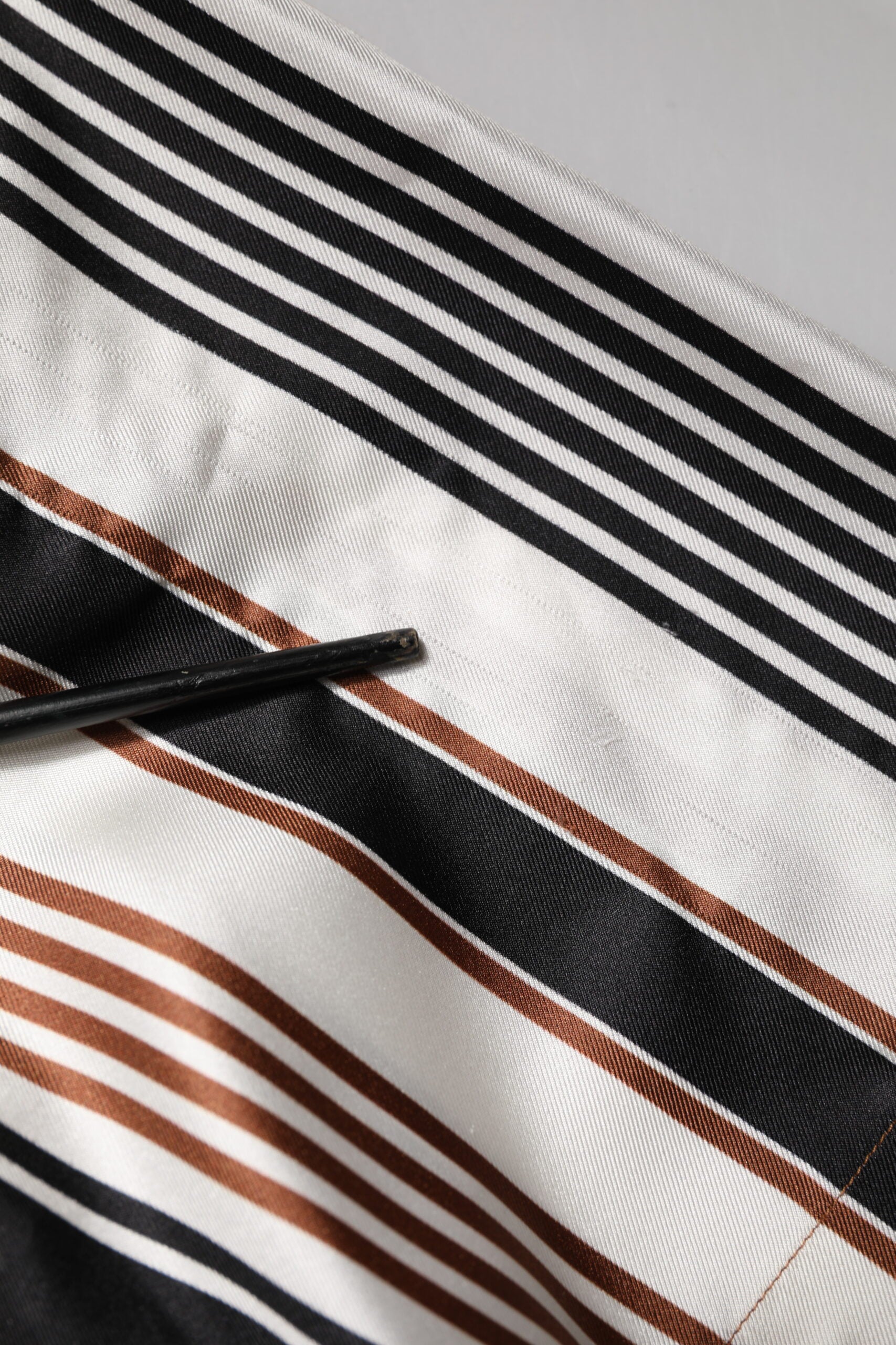 Dolce & Gabbana Multicolor Striped Silk Short Sleeves Shirt | Regal Royce