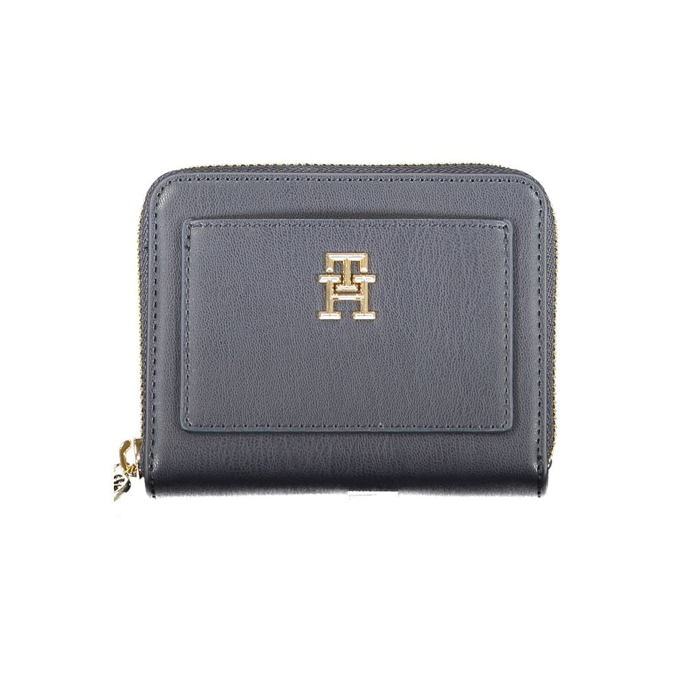 Tommy Hilfiger Blue Polyurethane Women Wallet | Regal Royce