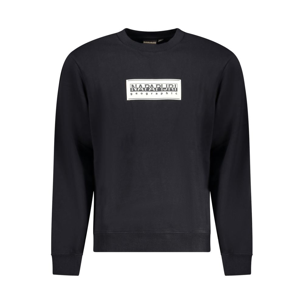 Napapijri Black Cotton Men Sweatshirt | Regal Royce