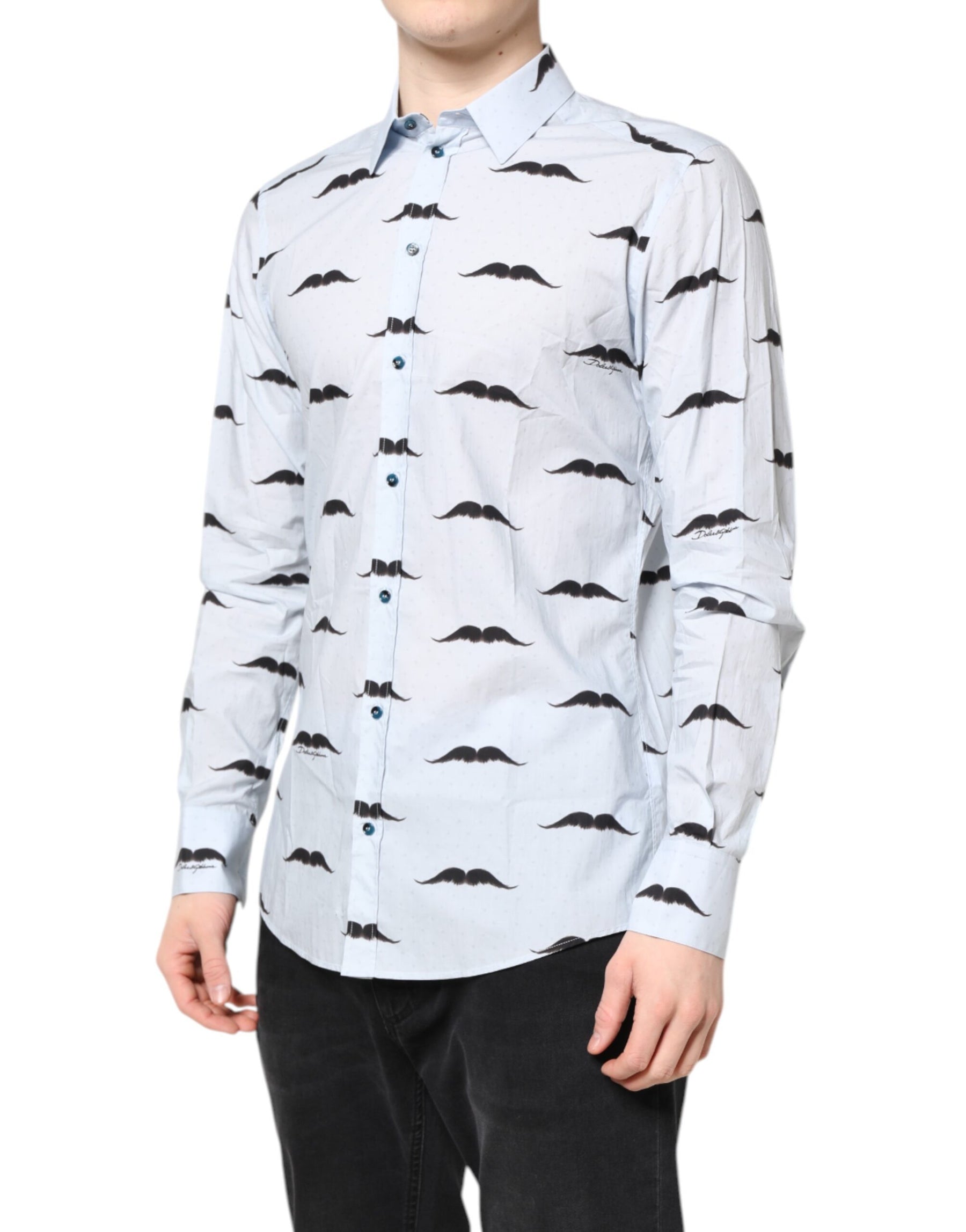 Dolce & Gabbana Light Blue Cotton MARTINI Formal Dress Shirt | Regal Royce