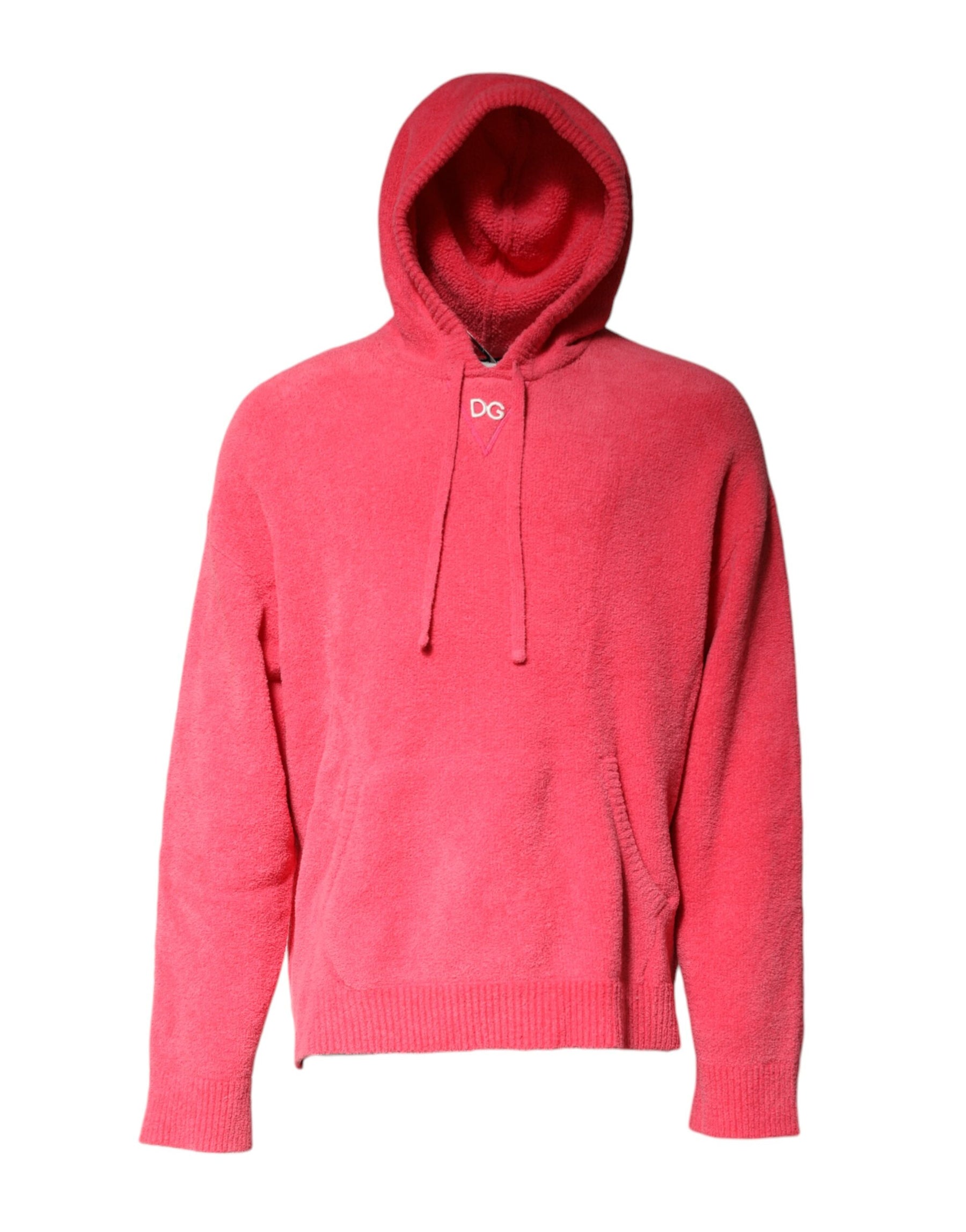 Dolce & Gabbana Red Cotton Knit Hooded Men Pullover Sweater | Regal Royce