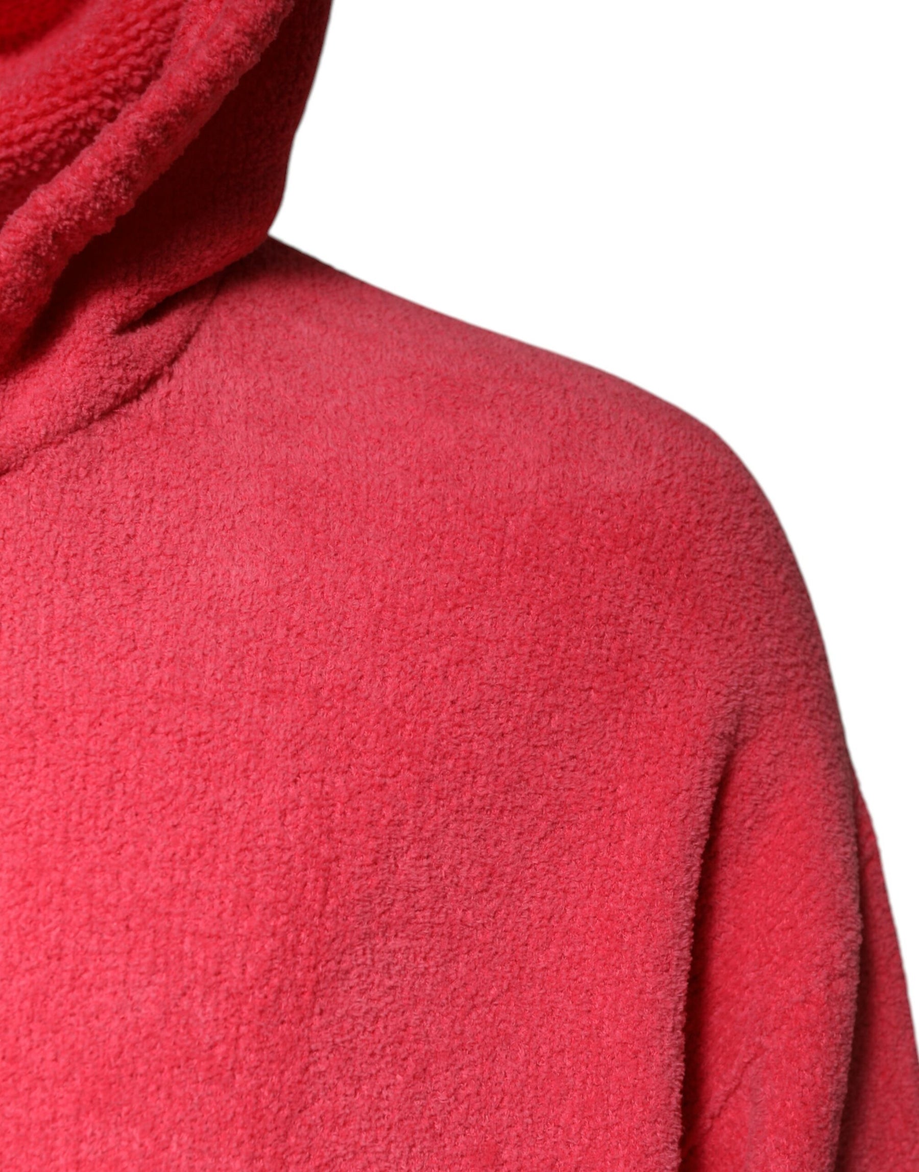 Dolce & Gabbana Red Cotton Knit Hooded Men Pullover Sweater | Regal Royce