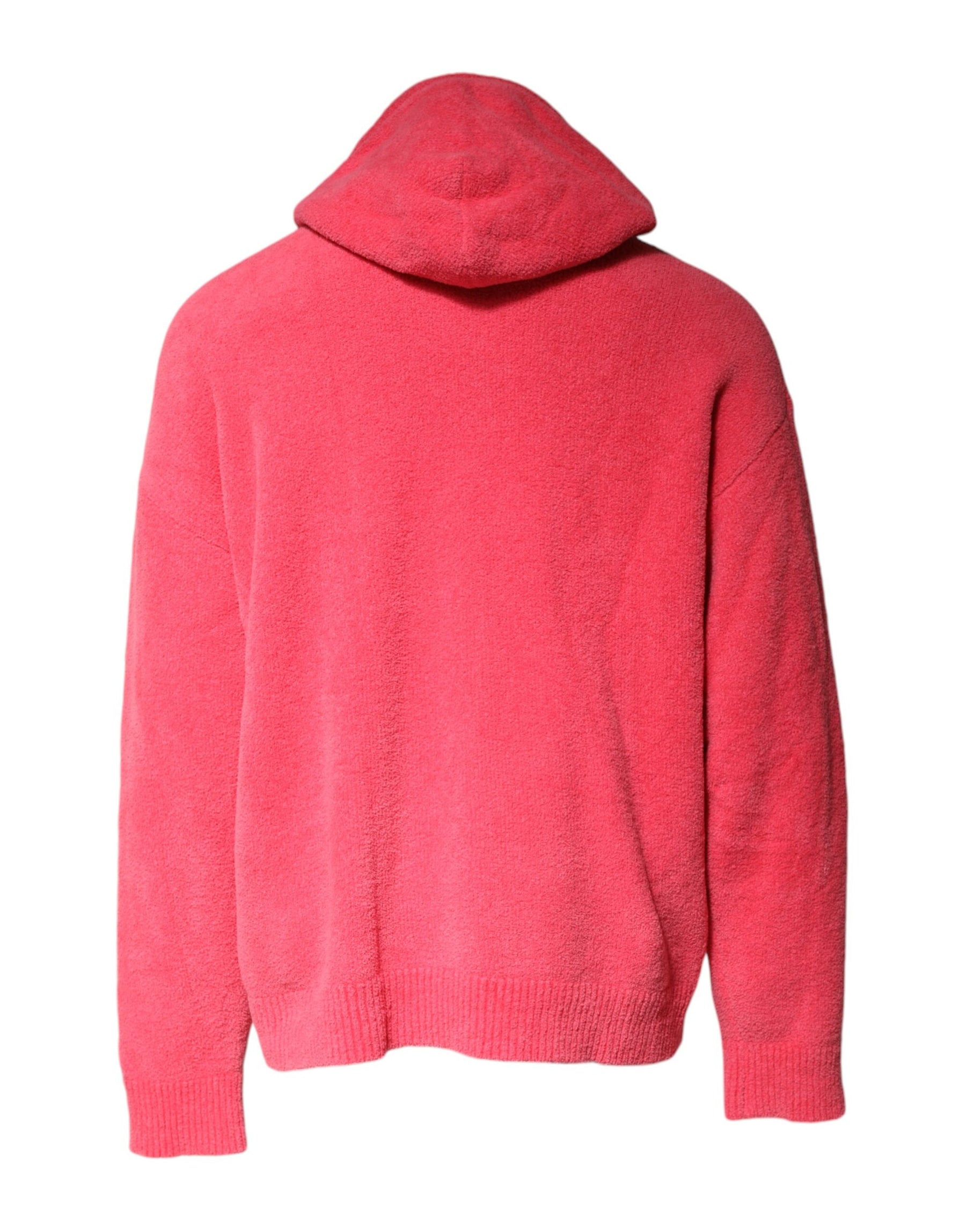 Dolce & Gabbana Red Cotton Knit Hooded Men Pullover Sweater | Regal Royce