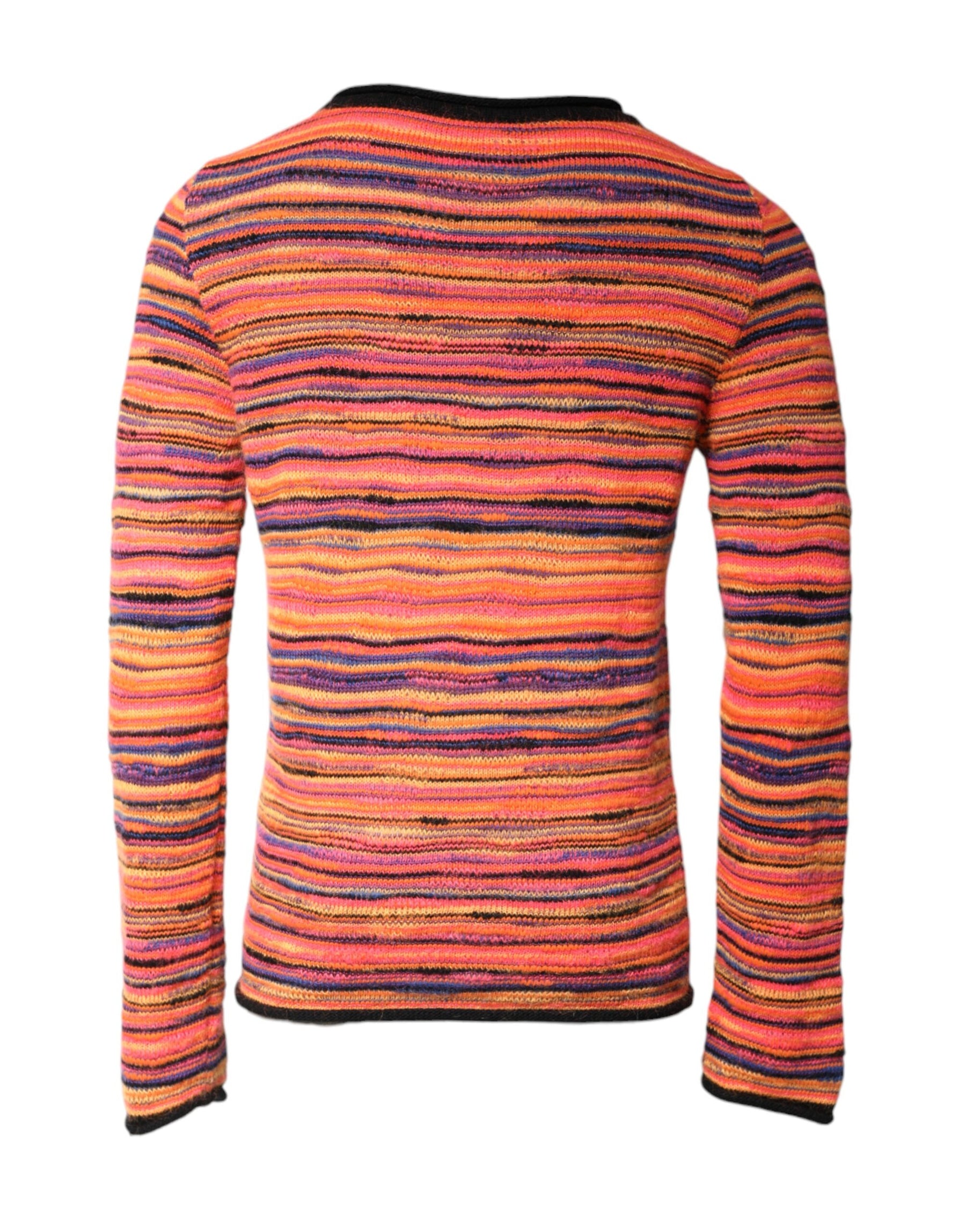 Dolce & Gabbana Multicolor Wool DGLogo Knit Pullover Sweater | Regal Royce
