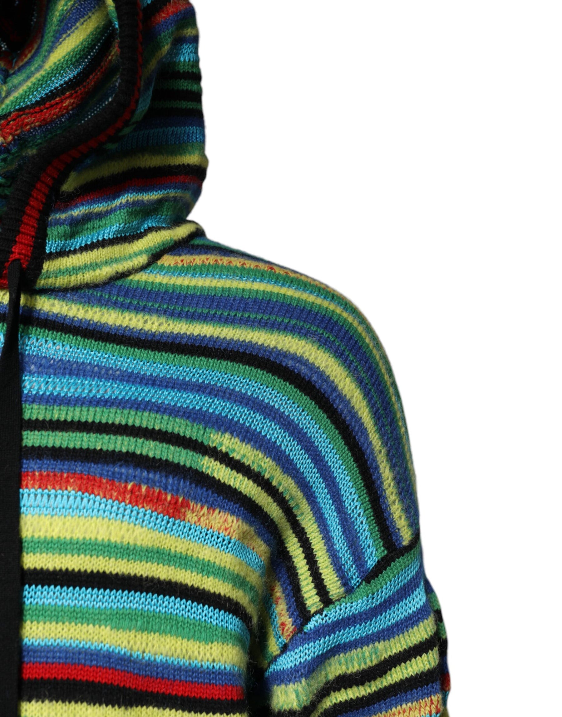 Dolce & Gabbana Multicolor Cotton Hooded Pullover Sweater | Regal Royce