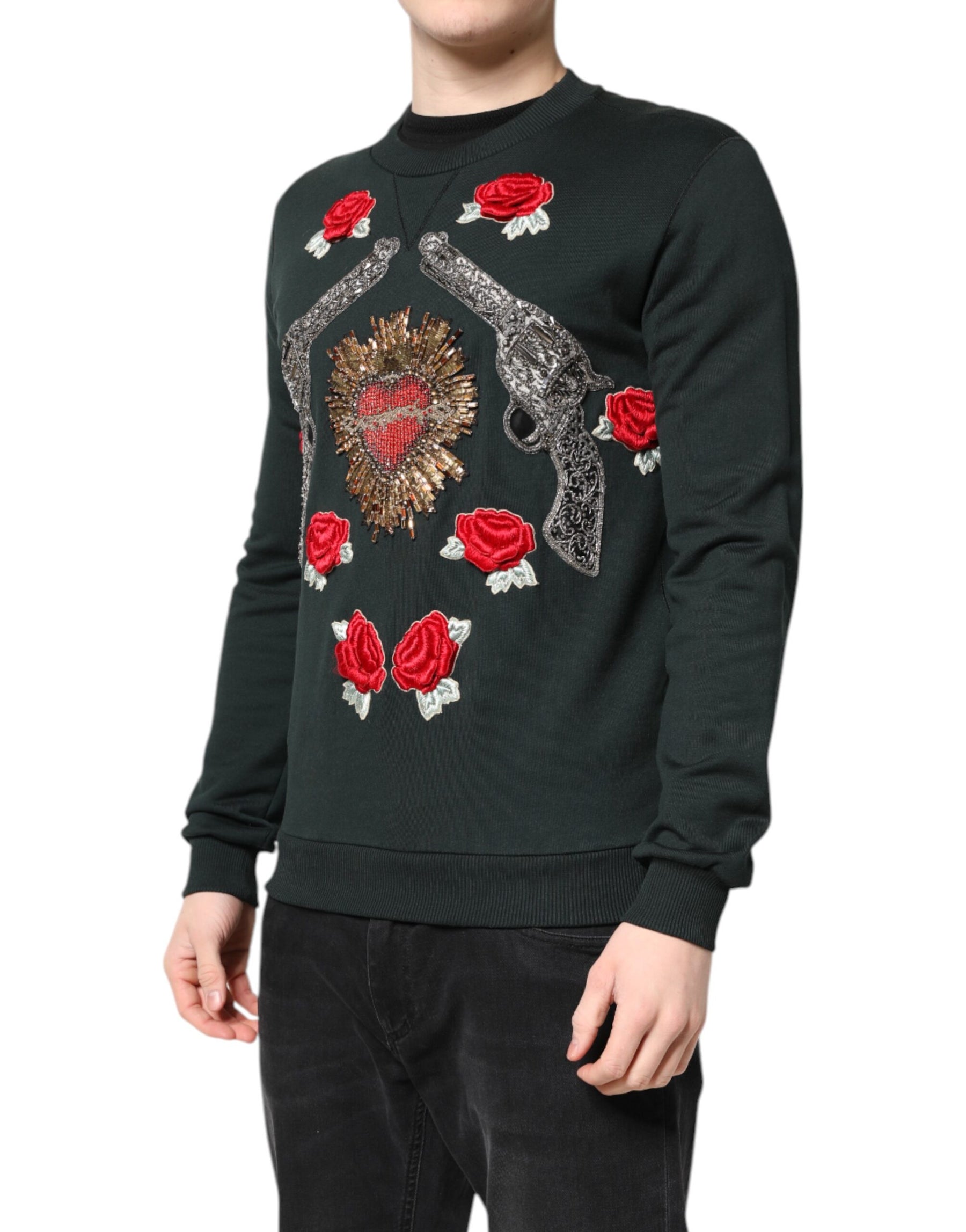 Dolce & Gabbana Black Sequined Embellished Pullover Sweater | Regal Royce