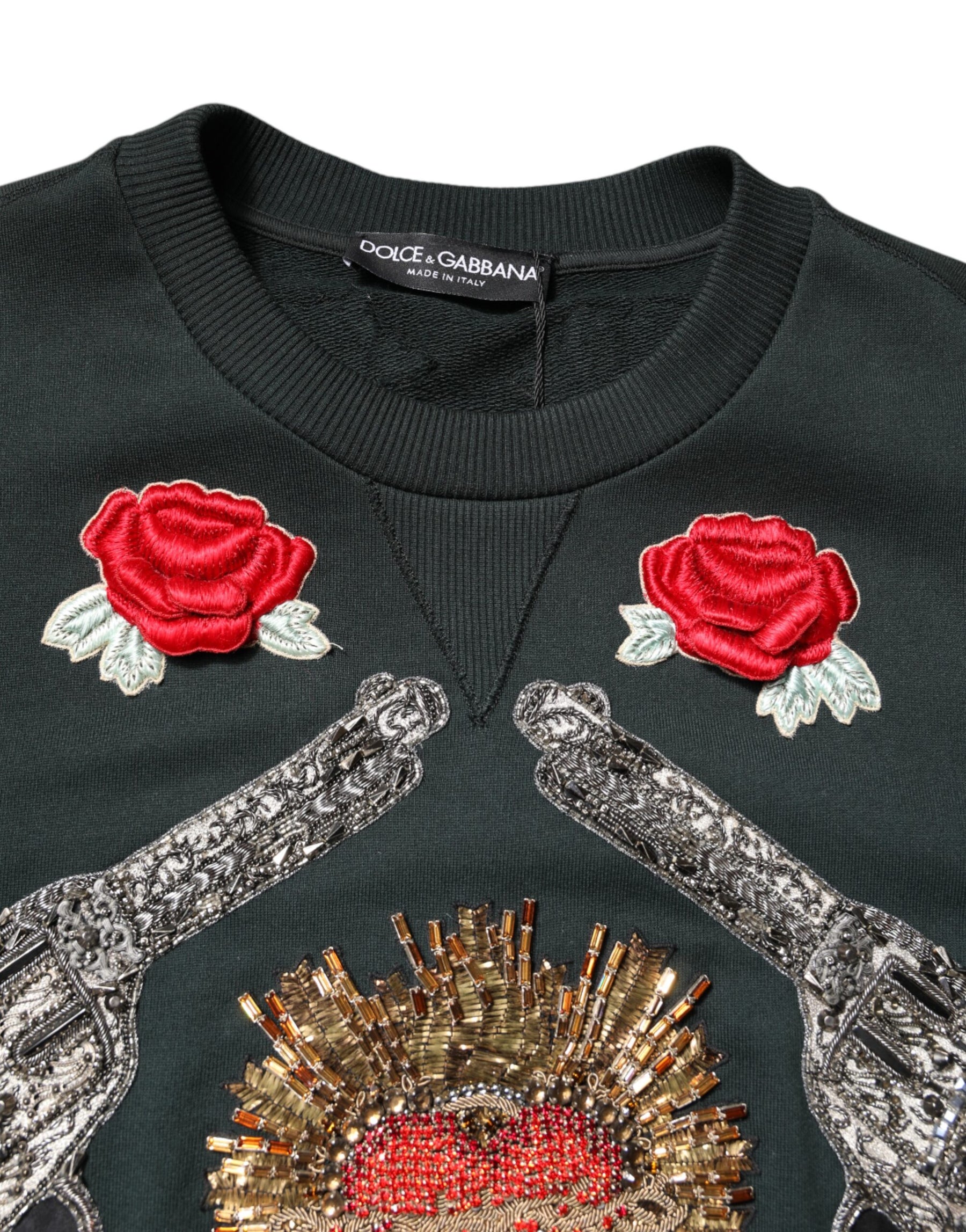 Dolce & Gabbana Black Sequined Embellished Pullover Sweater | Regal Royce