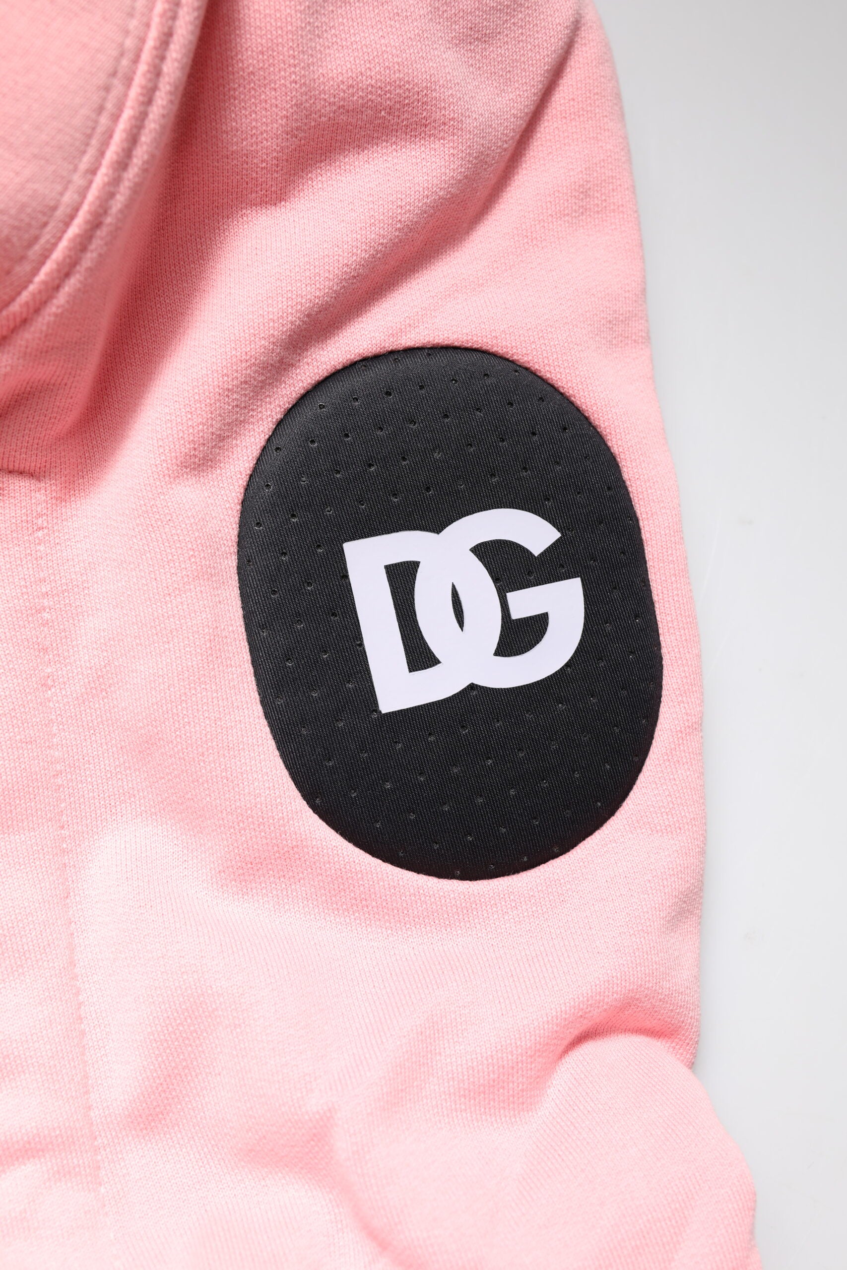 Dolce & Gabbana Pink Cotton Hooded Men Sportswear Vest Sweater | Regal Royce