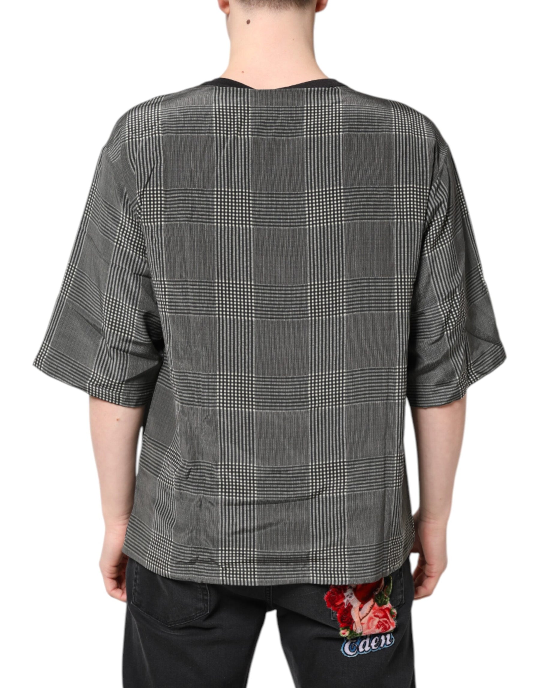 Dolce & Gabbana Black White Graphic Print Short Sleeve T-shirt | Regal Royce