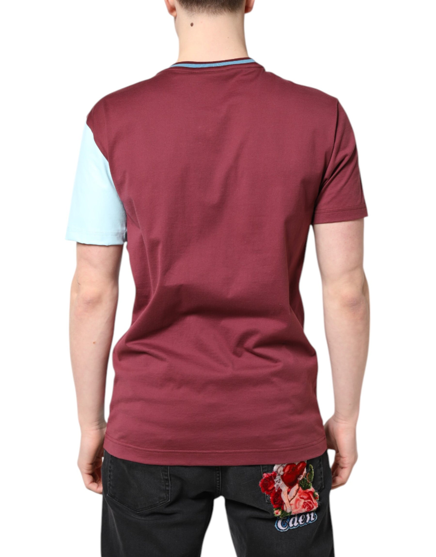 Dolce & Gabbana Multicolor Printed Logo Short Sleeve T-shirt | Regal Royce