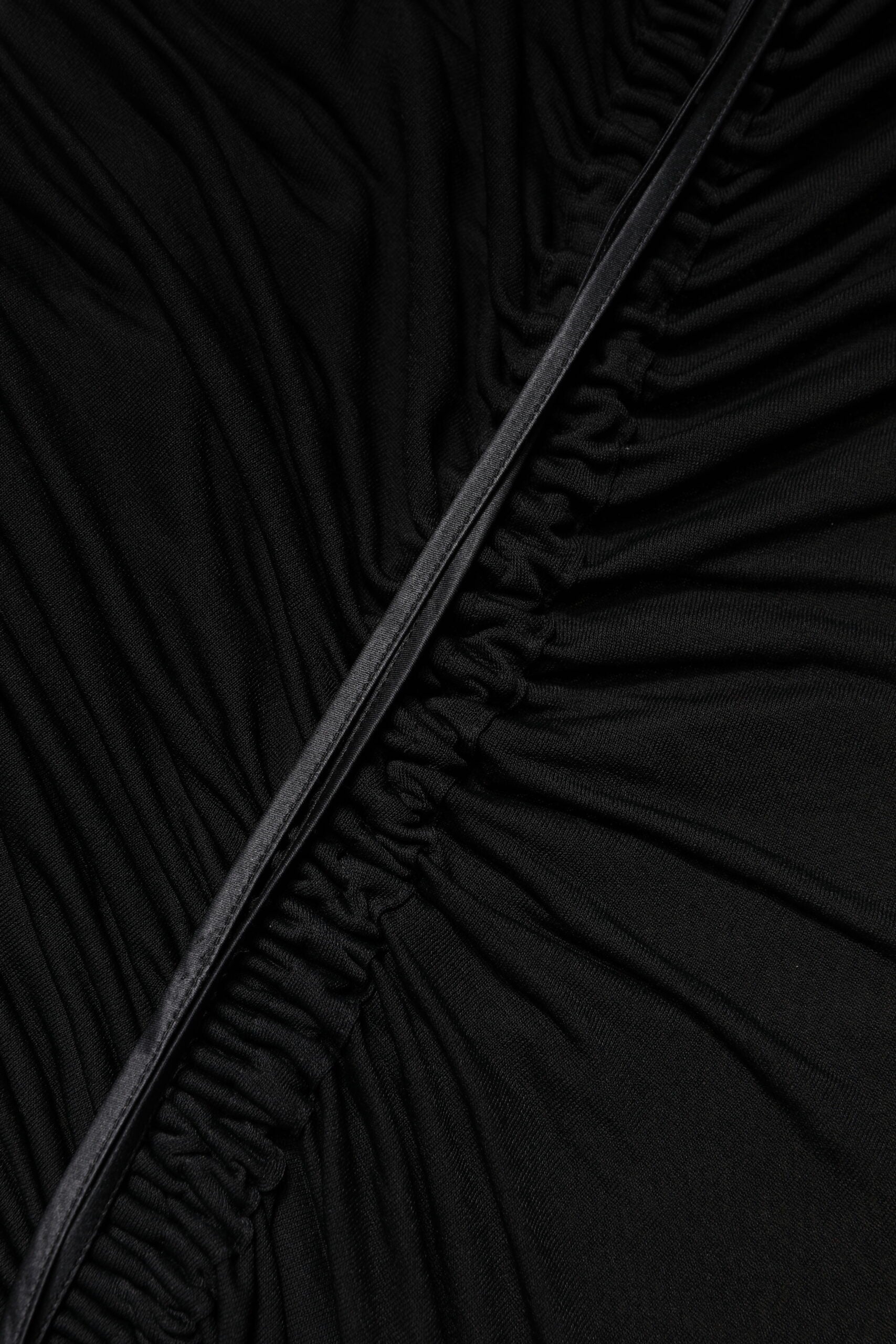 Dolce & Gabbana Black Mesh Trim Bodycon Long Sheath Dress | Regal Royce