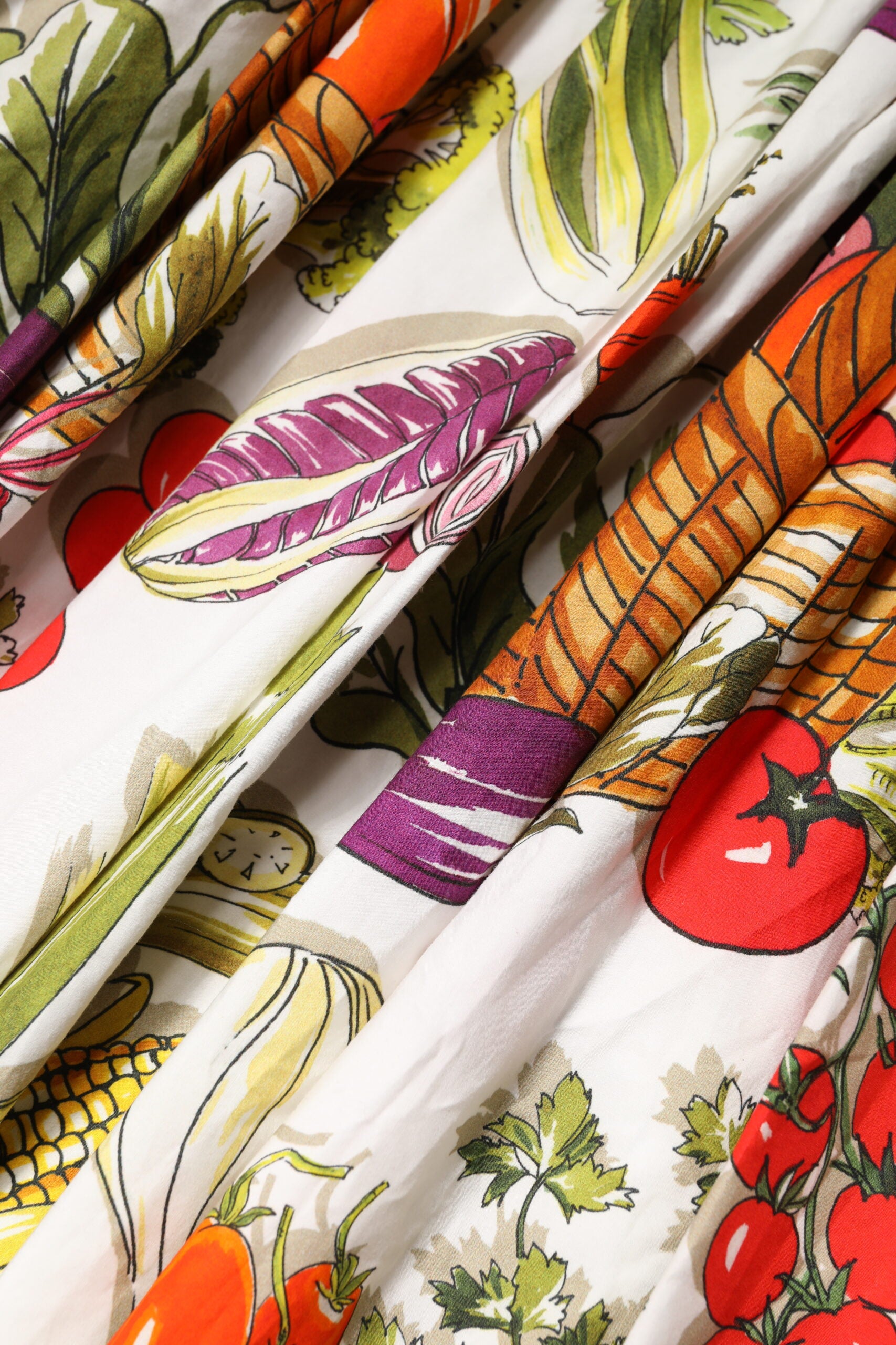 Dolce & Gabbana White Vegetables Sleeveless A-line Dress | Regal Royce