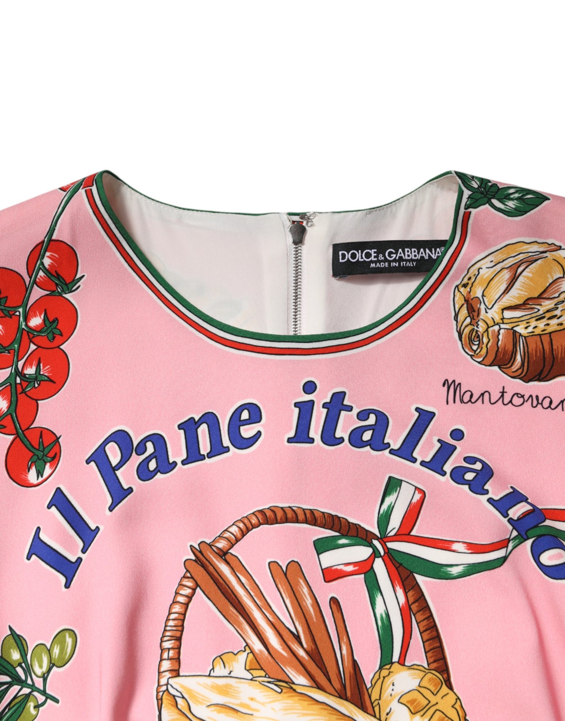 Dolce & Gabbana Pink Pastry Print Bodycon Sheath Midi Dress | Regal Royce