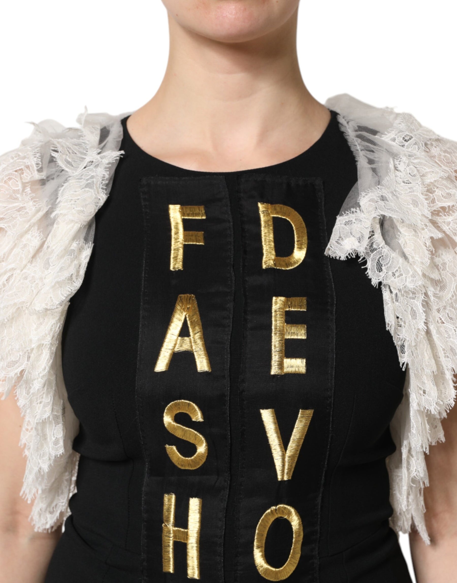 Dolce & Gabbana Black Fashion Devotion Embellish Mini Dress | Regal Royce