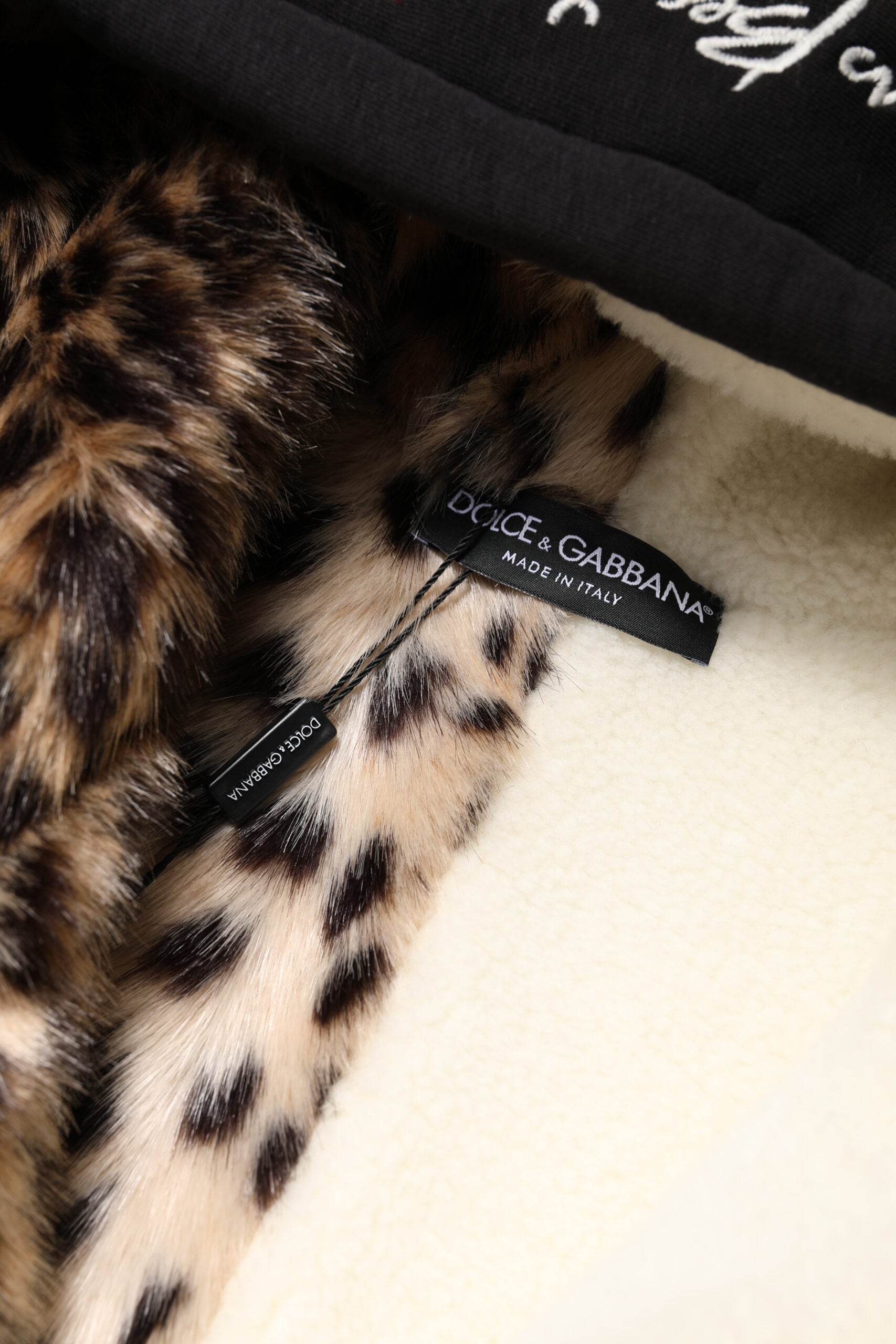 Dolce & Gabbana Black Embroidered Full Zip Hooded Jacket | Regal Royce