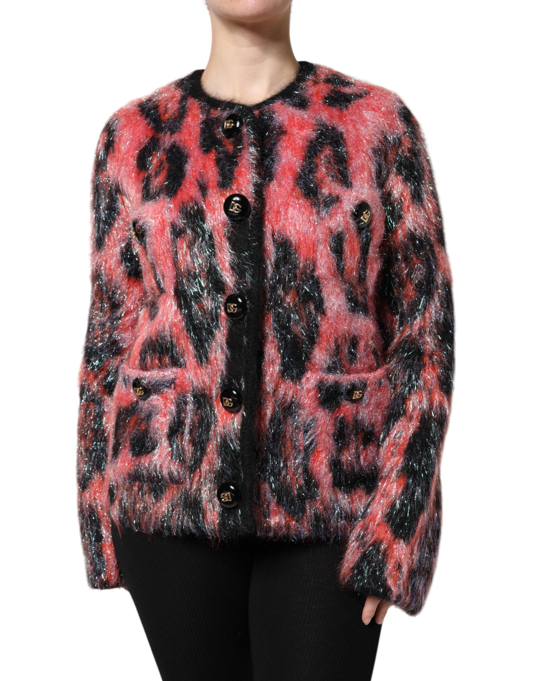 Dolce & Gabbana Red Mohair Wool Button Down Cardigan Sweater | Regal Royce