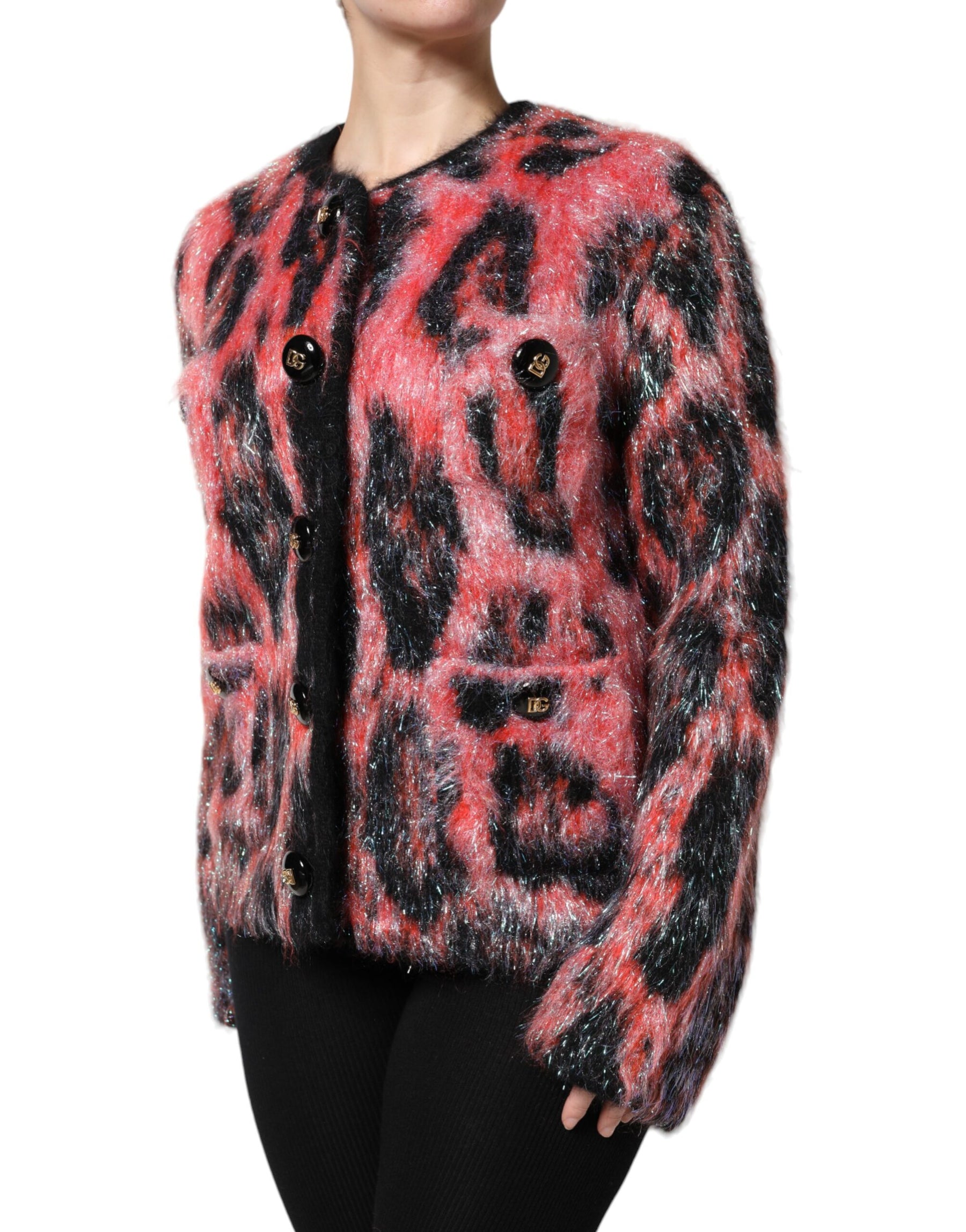 Dolce & Gabbana Red Mohair Wool Button Down Cardigan Sweater | Regal Royce