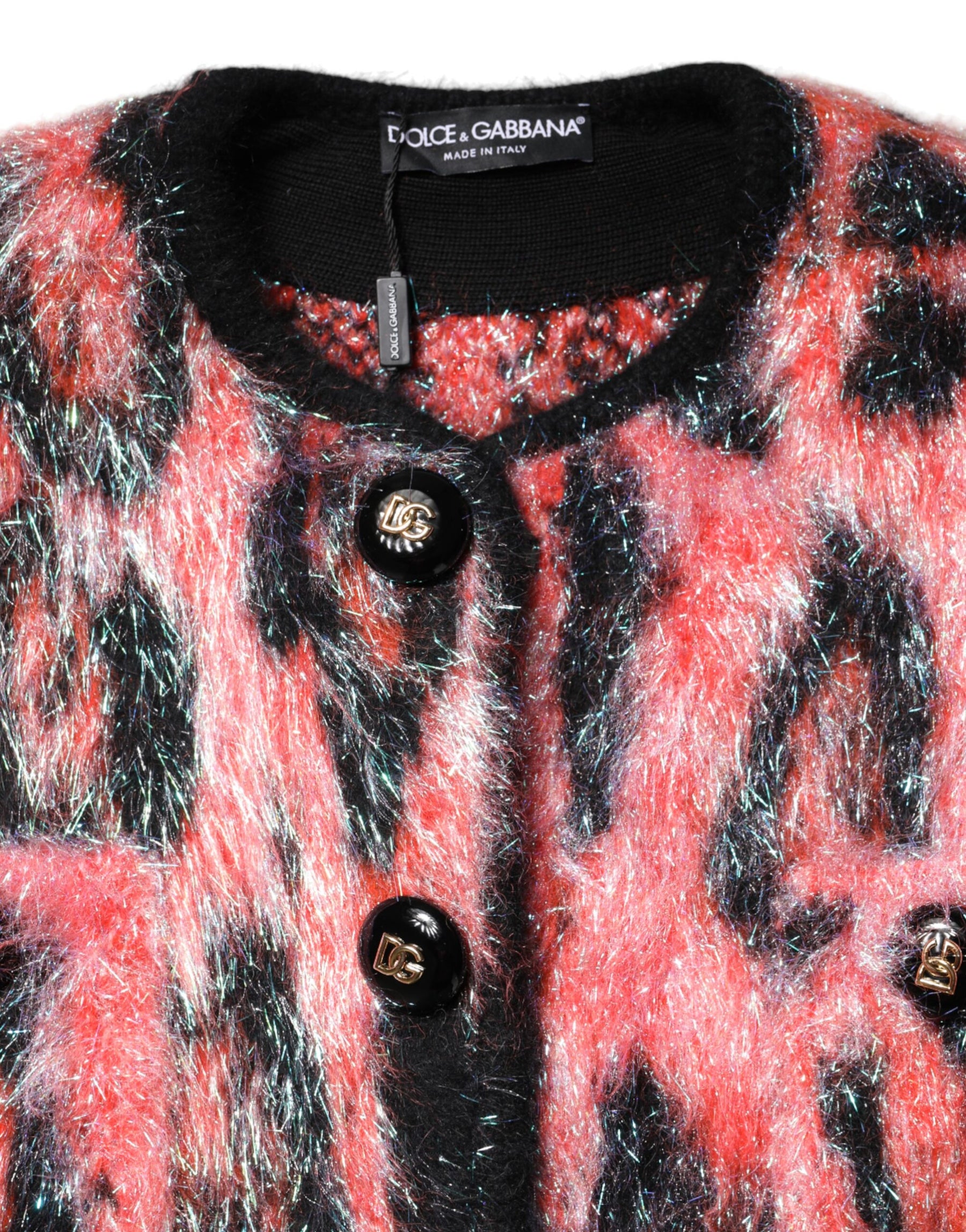 Dolce & Gabbana Red Mohair Wool Button Down Cardigan Sweater | Regal Royce