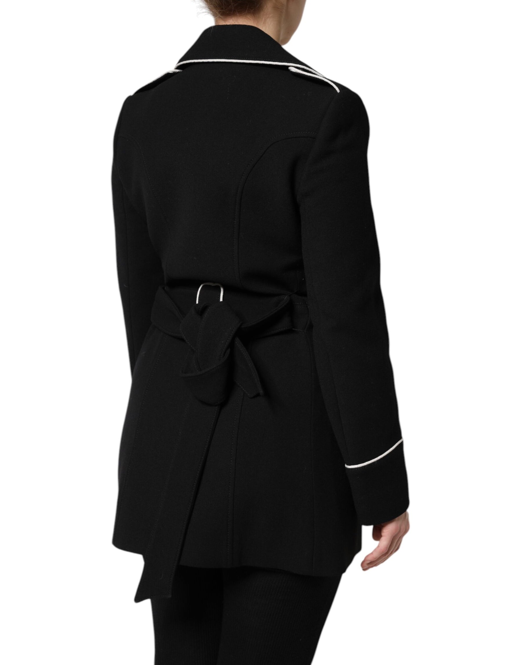 Dolce & Gabbana Black Wool Double Breasted Blazer Jacket | Regal Royce