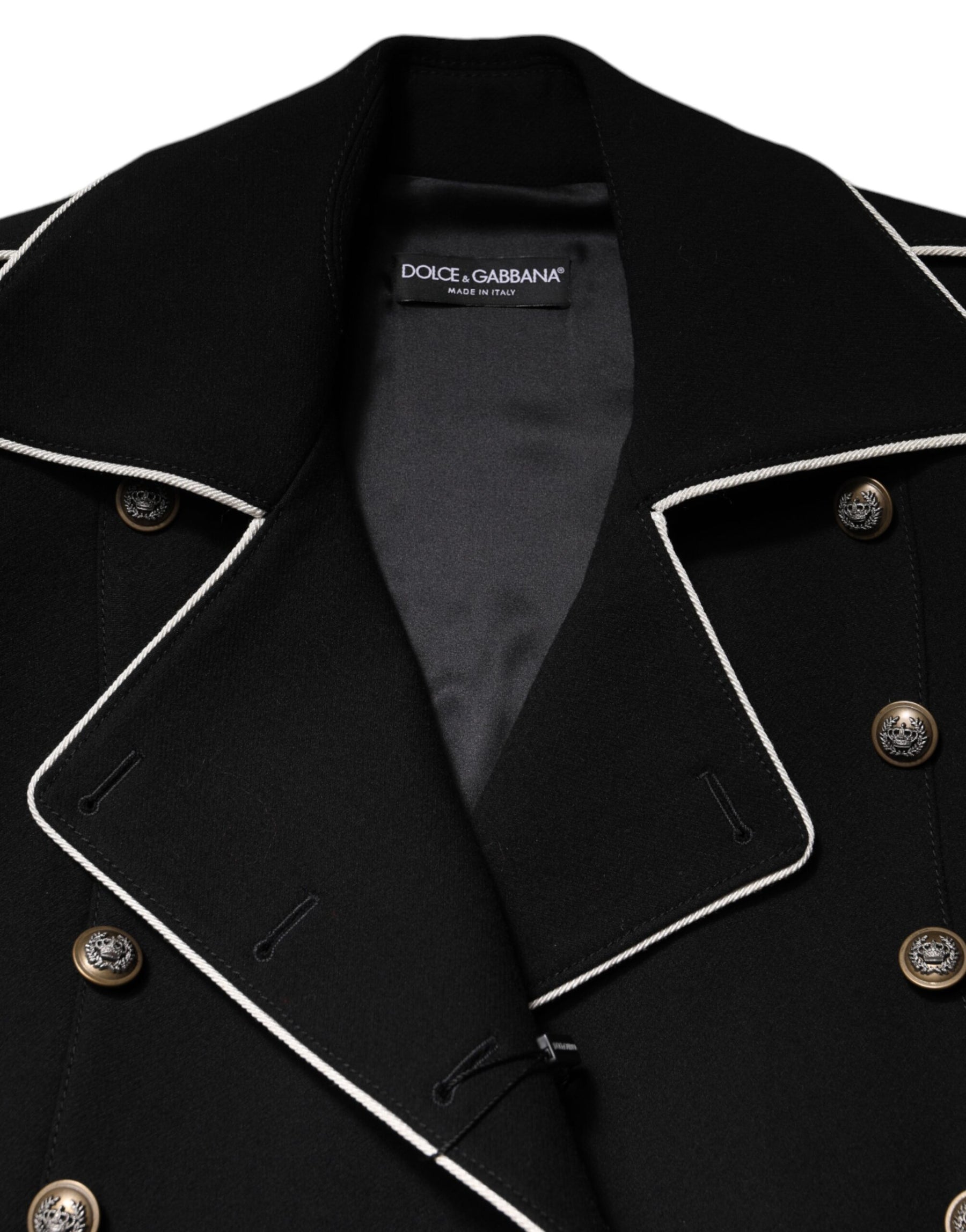 Dolce & Gabbana Black Wool Double Breasted Blazer Jacket | Regal Royce