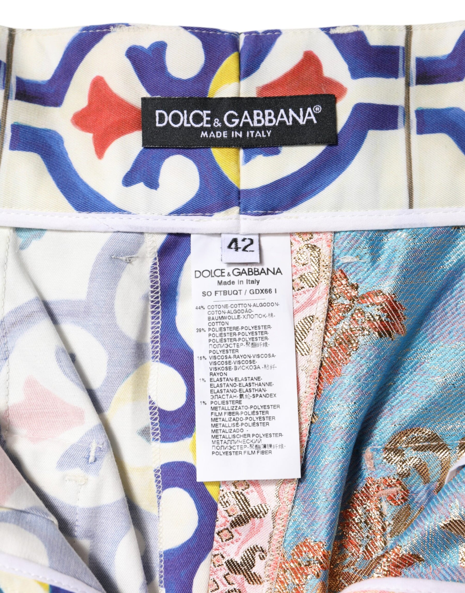 Dolce & Gabbana Multicolor High Waist Women Hot Pants Shorts | Regal Royce