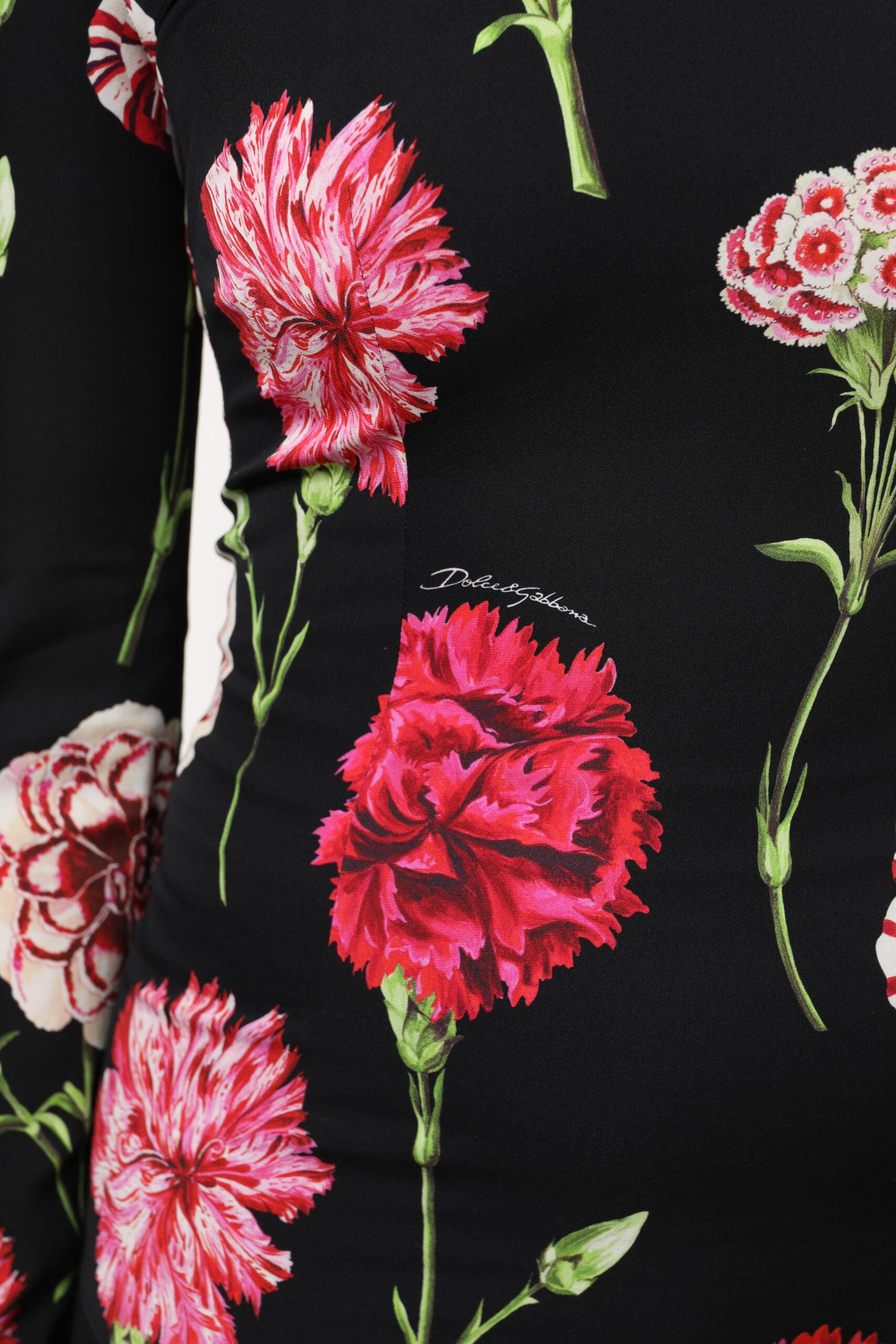 Dolce & Gabbana Black Floral Long Sleeve Women Blouse Top | Regal Royce