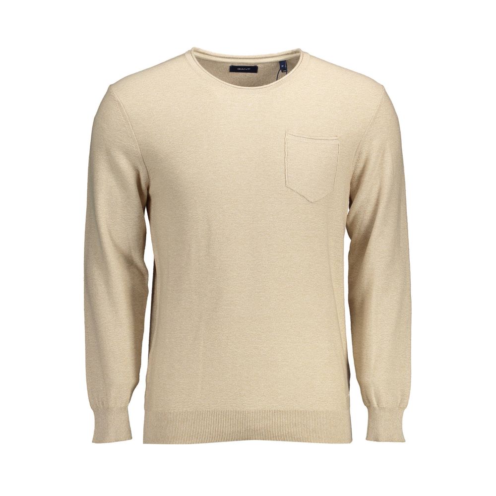 Gant Beige Cotton Men Sweater | Regal Royce
