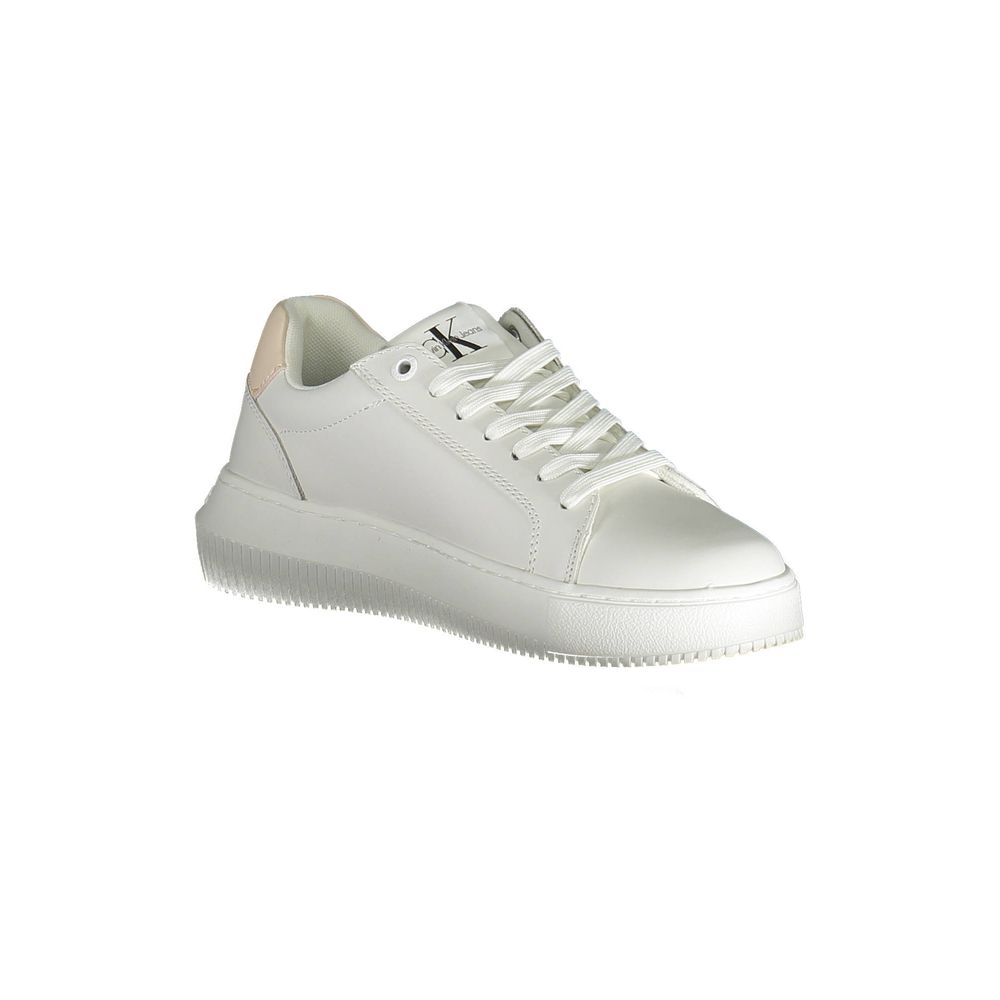 Calvin Klein White Leather Women Sneaker | Regal Royce