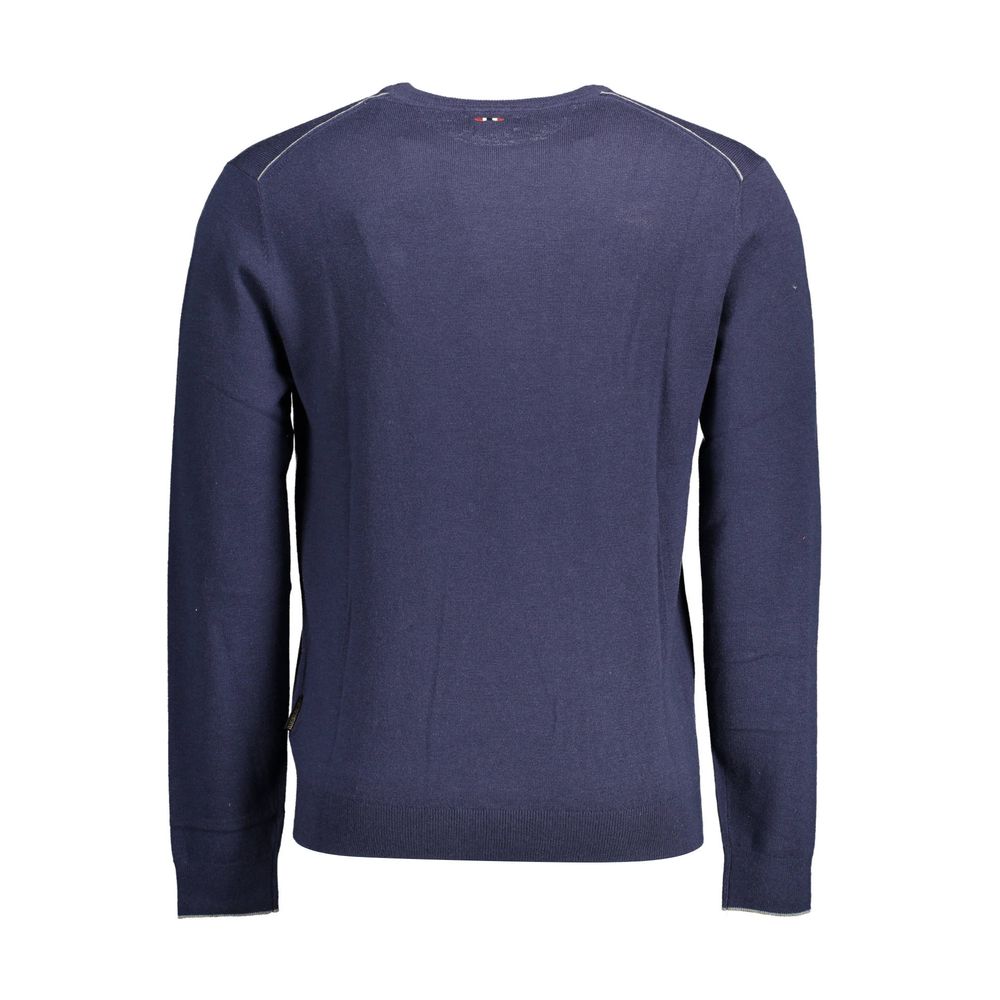 Napapijri Blue Wool Men Sweater | Regal Royce