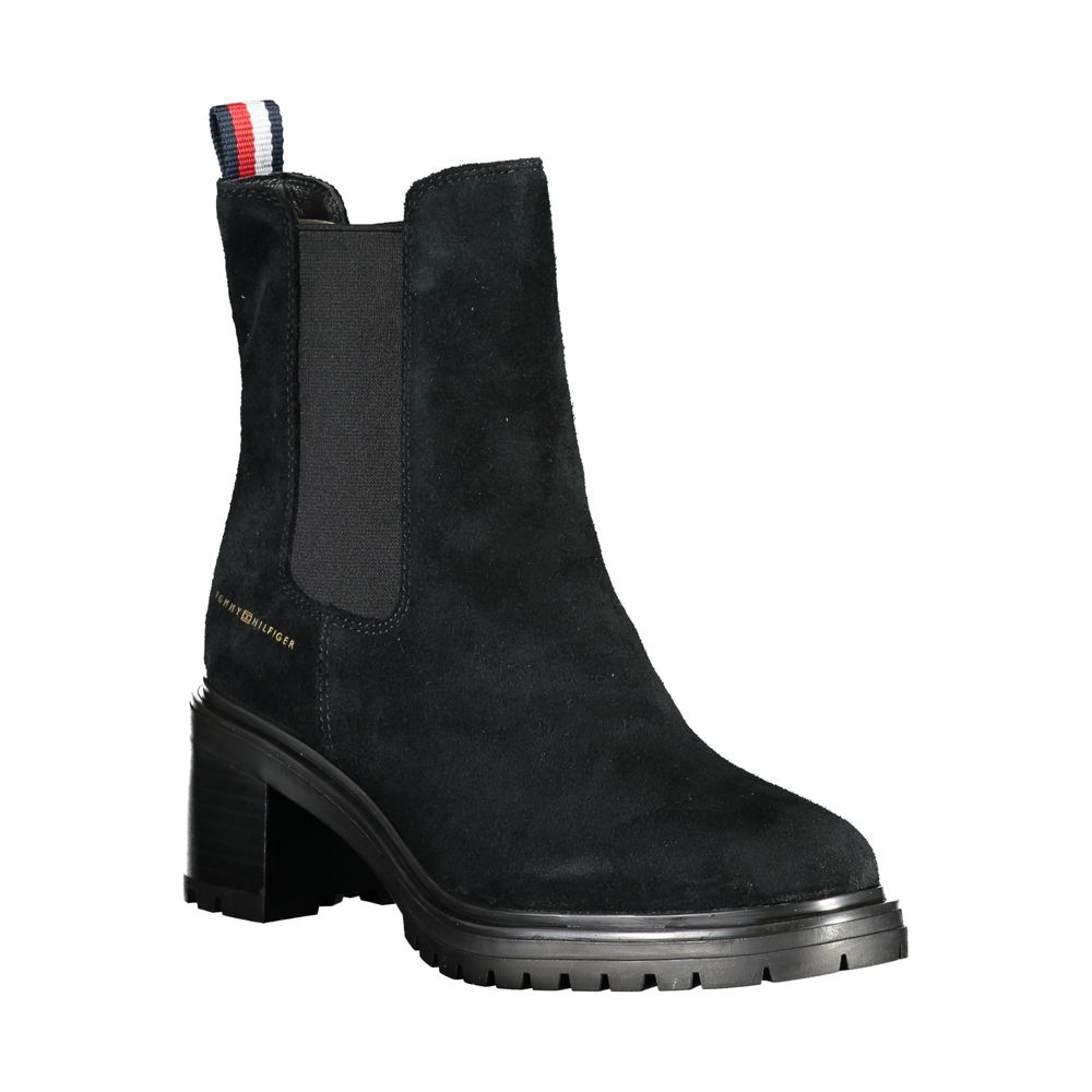 Tommy Hilfiger Black Leather Women Boot | Regal Royce