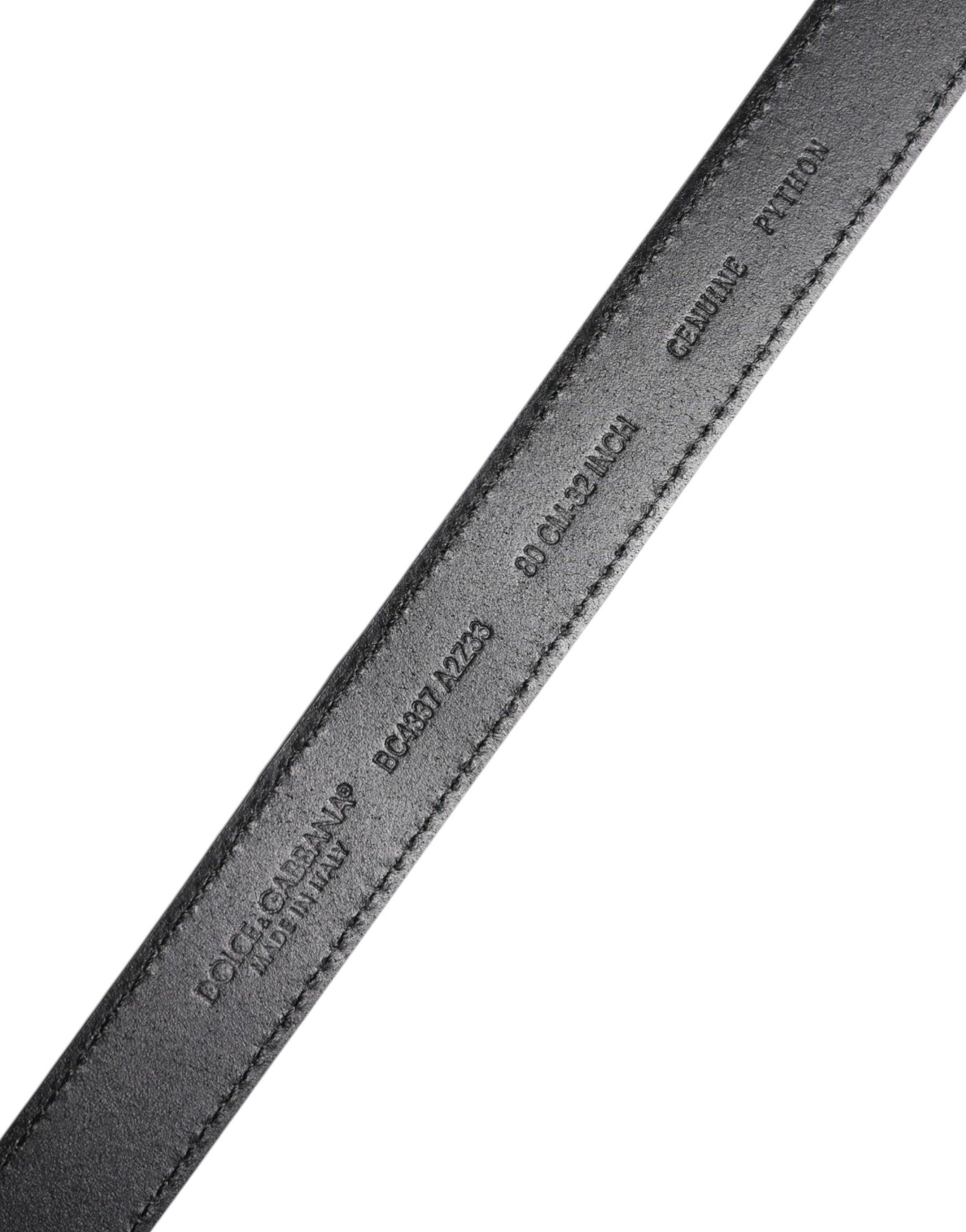 Dolce & Gabbana Red Exotic Leather Brass Metal Buckle Belt | Regal Royce