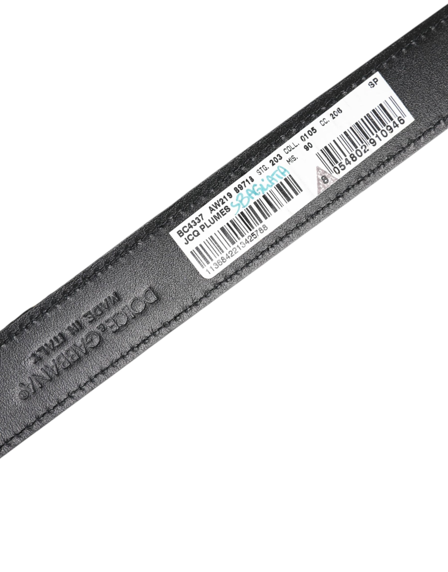 Dolce & Gabbana Multicolor Jacquard Leather Metal Buckle Belt | Regal Royce