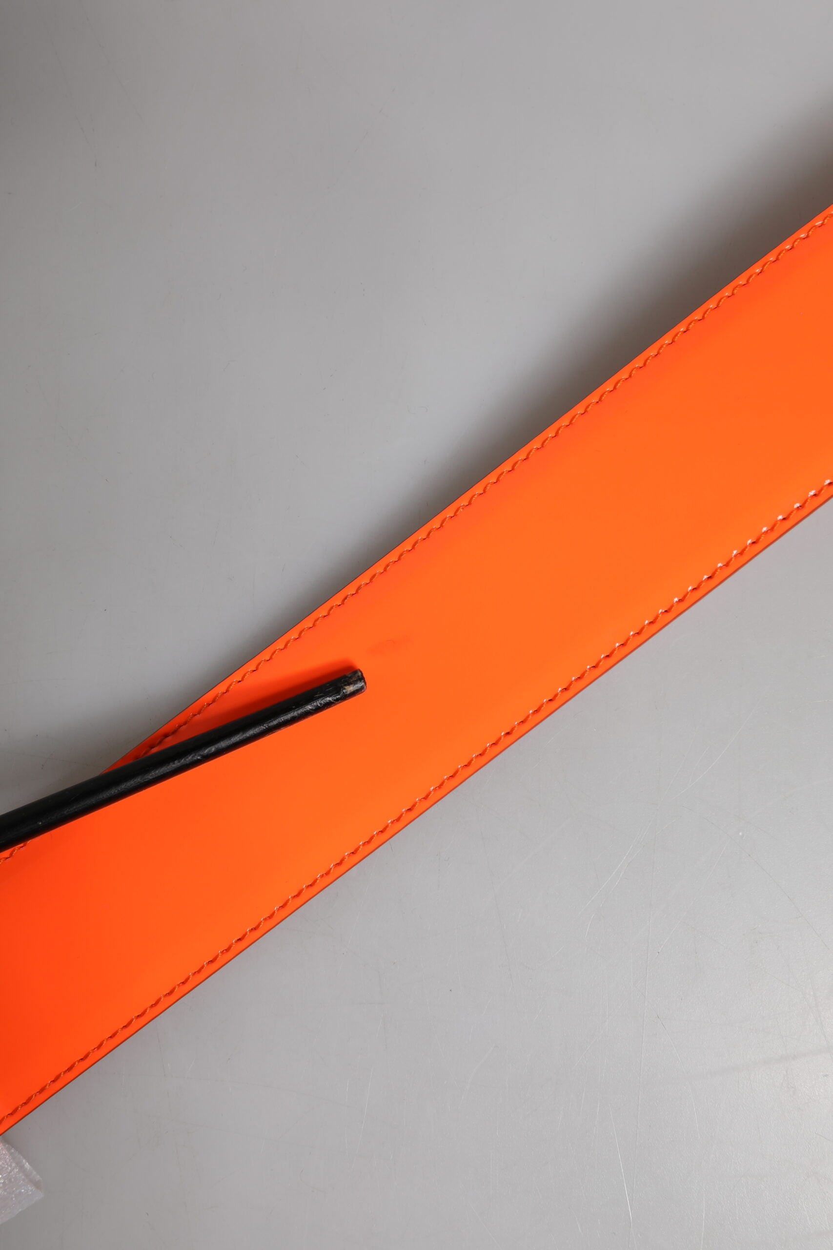 Dolce & Gabbana Orange Gold Tone Metal Logo Buckle Belt | Regal Royce