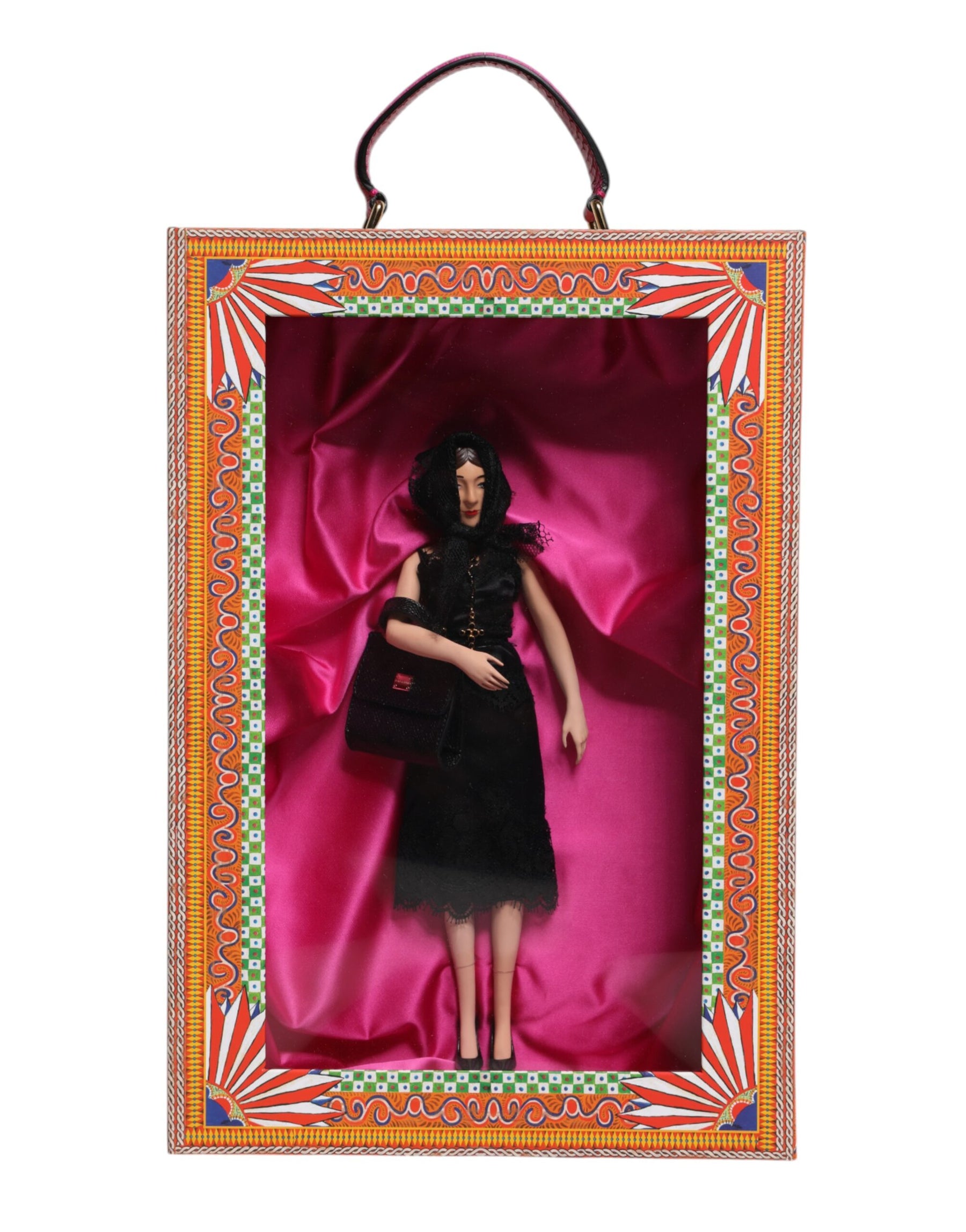 Dolce & Gabbana Black Dress Ceramic Porcelain Fashion Leather Sicily Dolls | Regal Royce