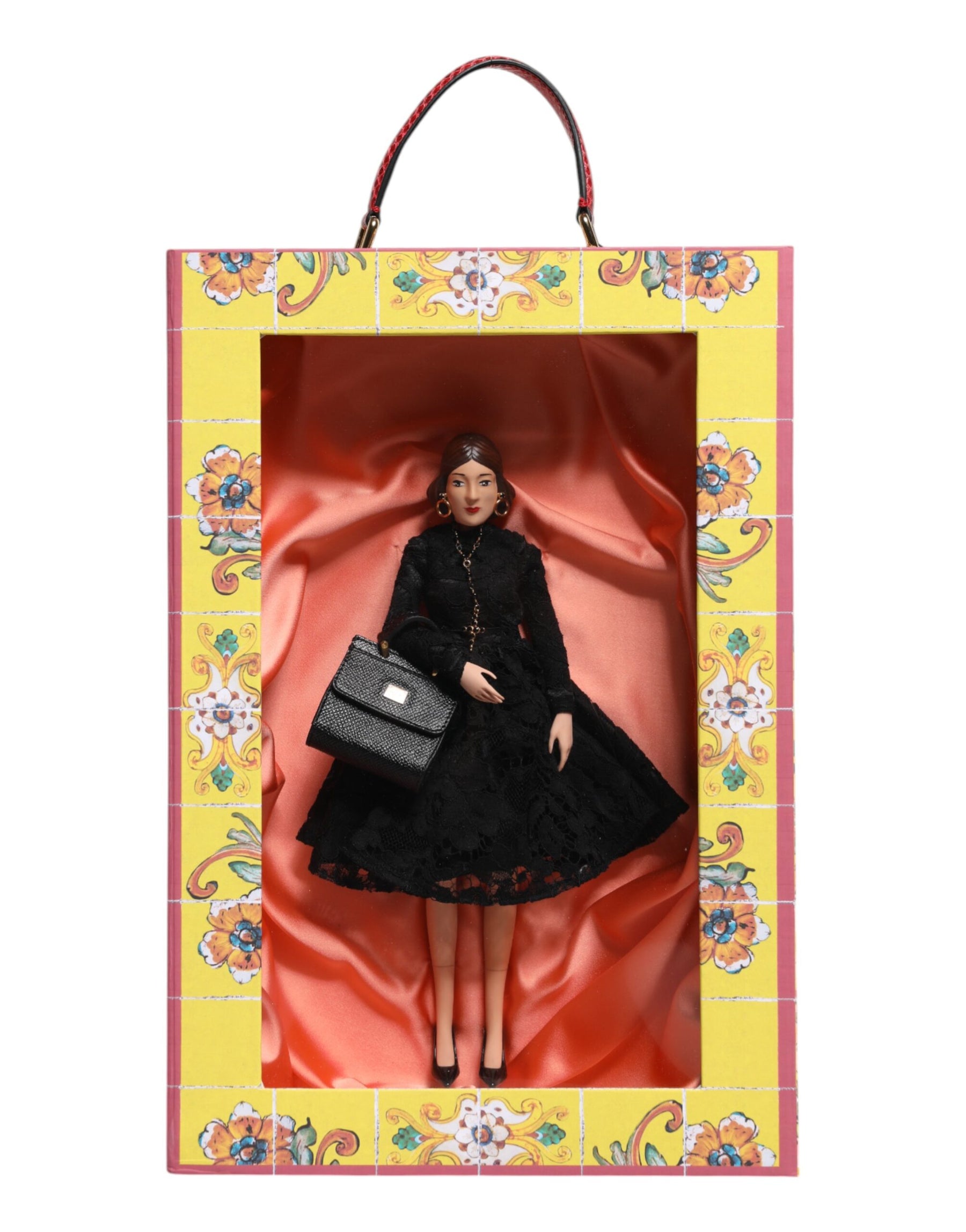 Dolce & Gabbana Black Dress Ceramic Porcelain Fashion Leather Sicily Dolls | Regal Royce