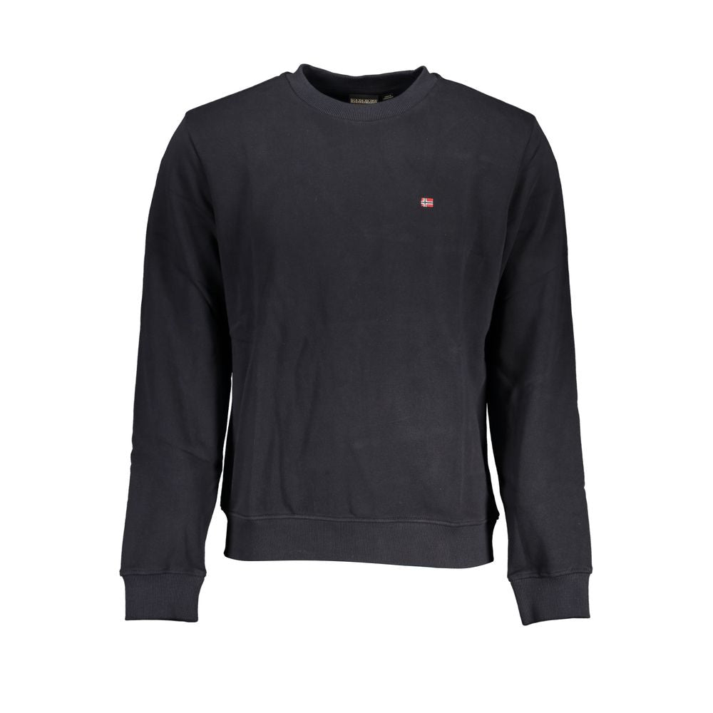 Napapijri Black Cotton Men Sweatshirt | Regal Royce