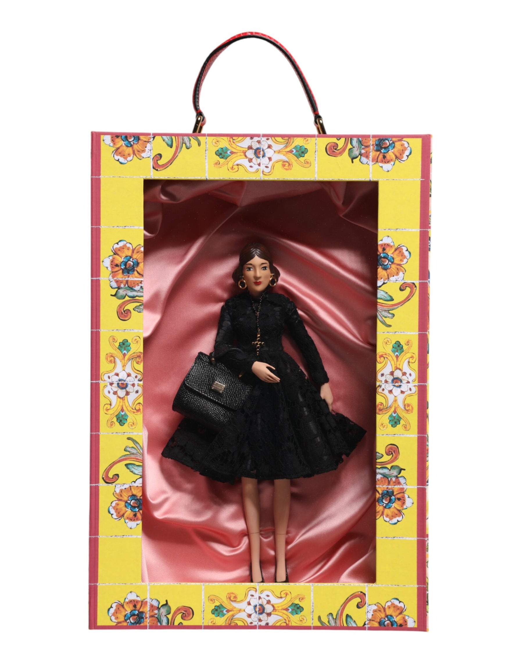 Dolce & Gabbana Black Dress Ceramic Porcelain Fashion Leather Sicily Dolls | Regal Royce