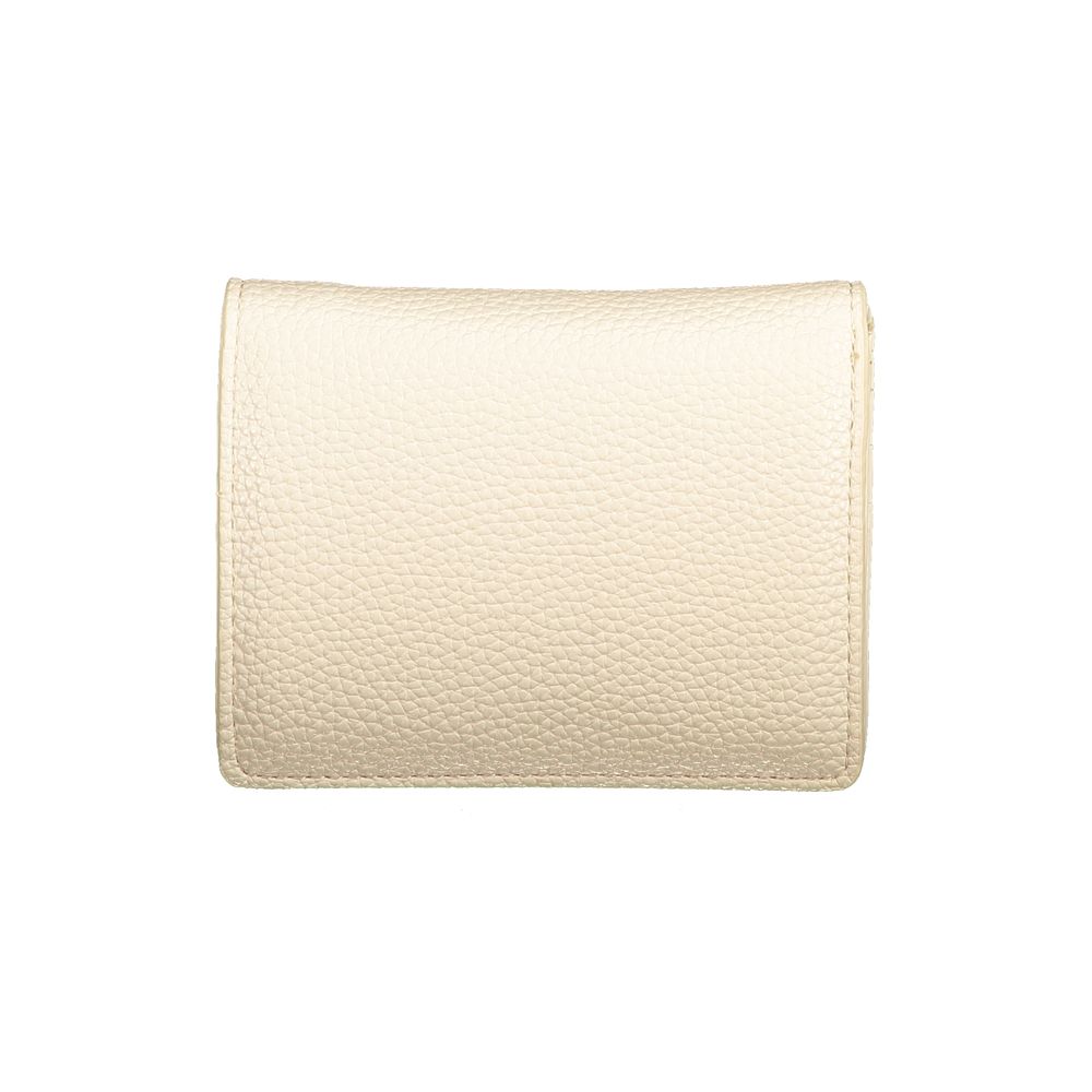 Mario Valentino Beige Polyurethane Women Wallet | Regal Royce