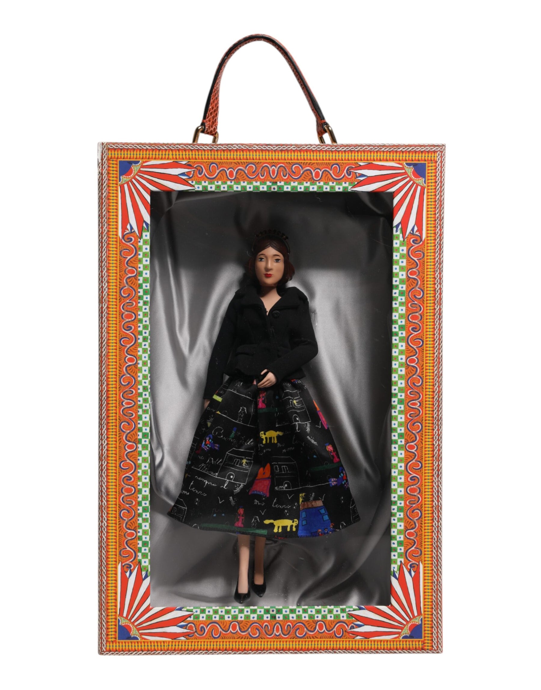 Dolce & Gabbana Black Dress Ceramic Porcelain Fashion Leather Sicily Dolls | Regal Royce