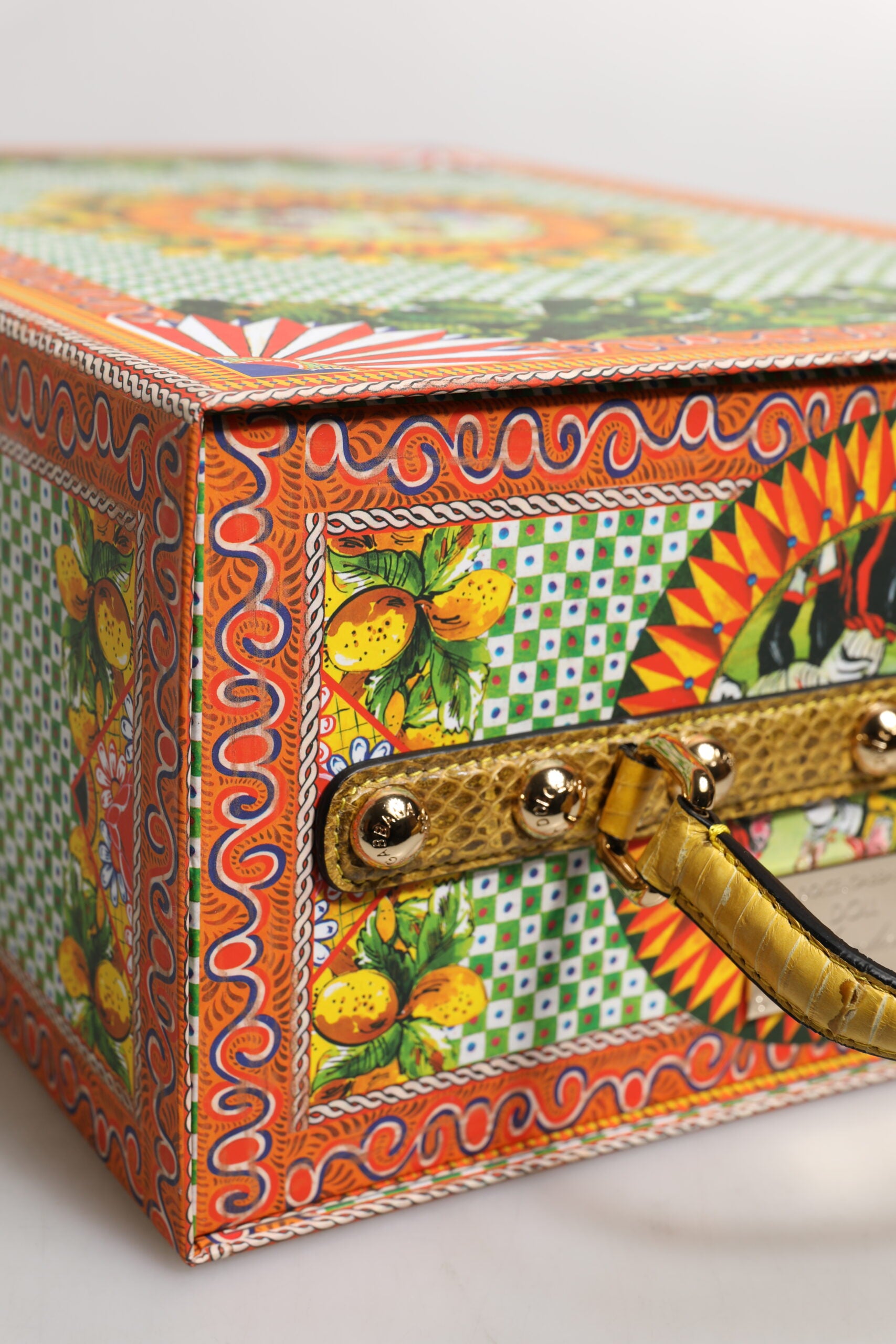 Dolce & Gabbana Red Dress Ceramic Porcelain Fashion Box Leather Sicily Dolls | Regal Royce