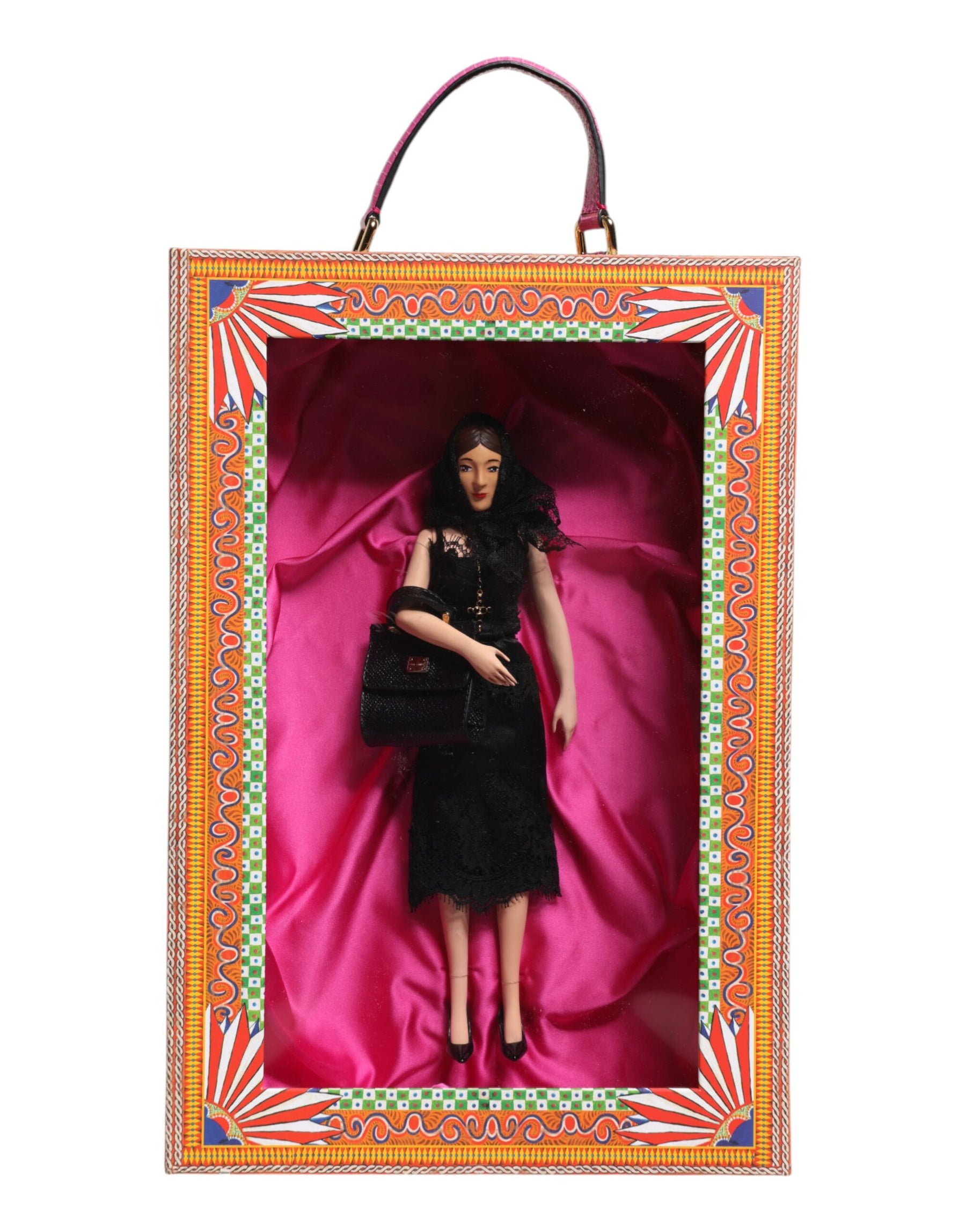 Dolce & Gabbana Black Dress Ceramic Porcelain Fashion Leather Sicily Dolls | Regal Royce