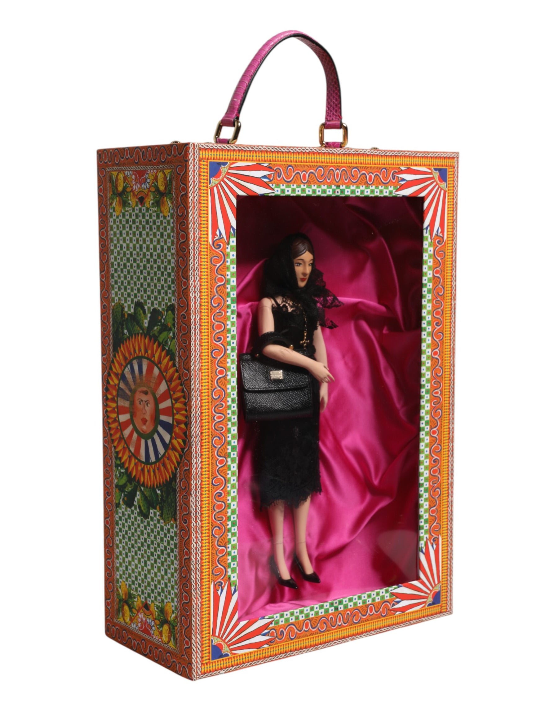 Dolce & Gabbana Black Dress Ceramic Porcelain Fashion Leather Sicily Dolls | Regal Royce
