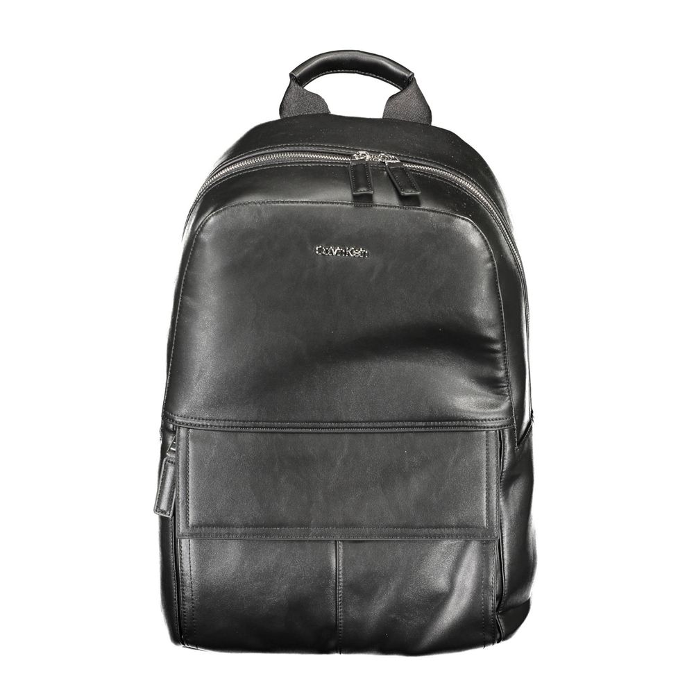 Calvin Klein Black Polyester Men Backpack | Regal Royce