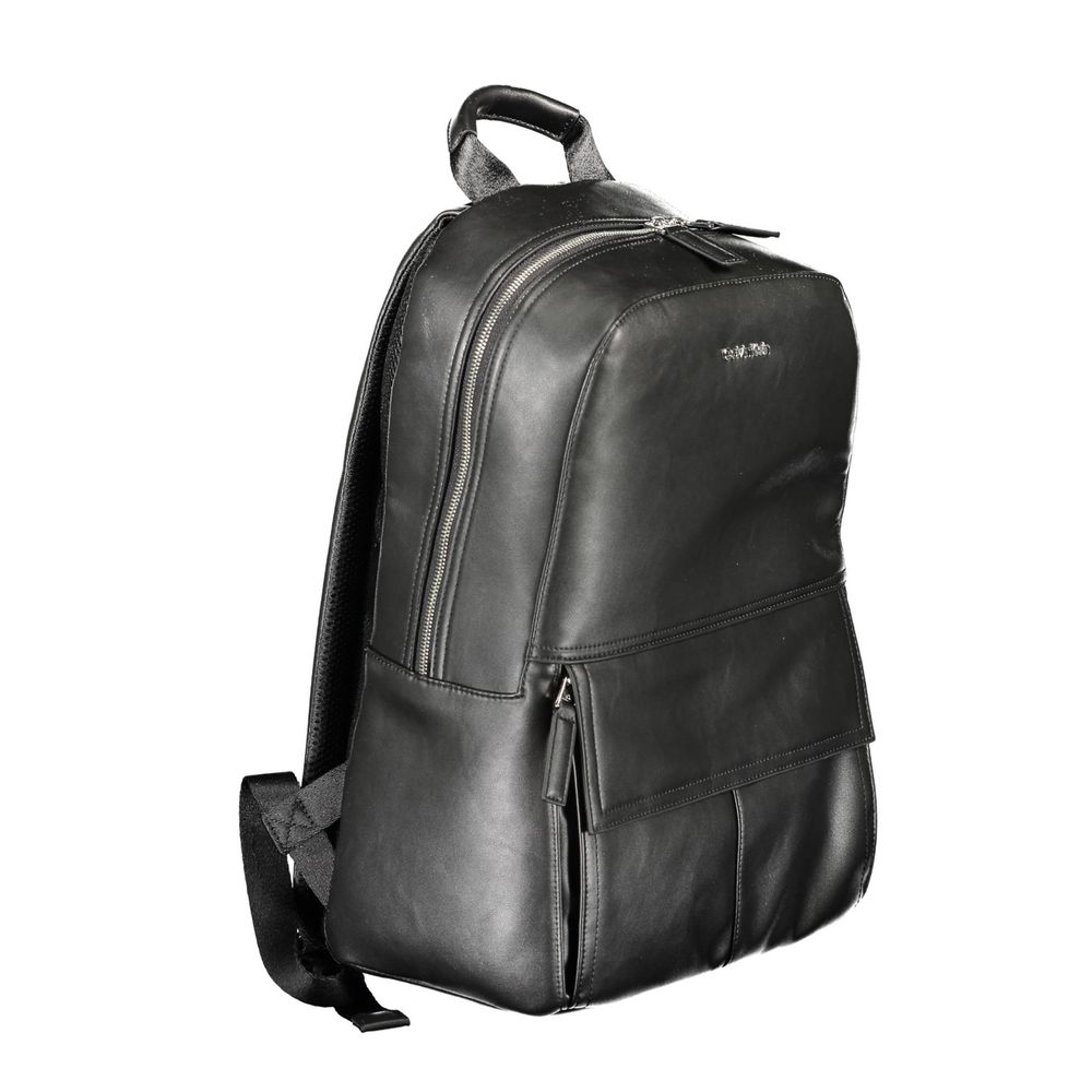 Calvin Klein Black Polyester Men Backpack | Regal Royce