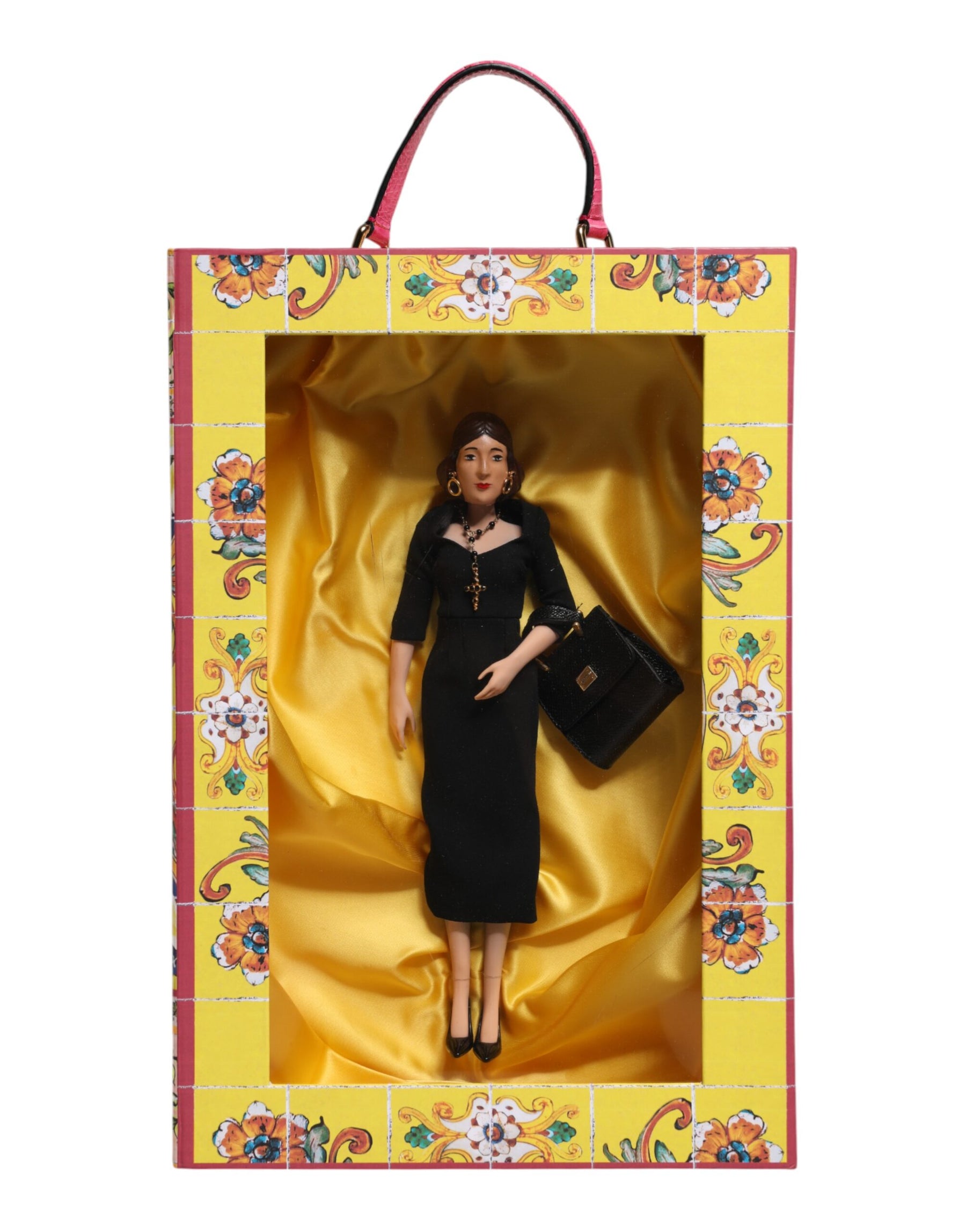Dolce & Gabbana Black Dress Ceramic Porcelain Fashion Leather Sicily Dolls | Regal Royce