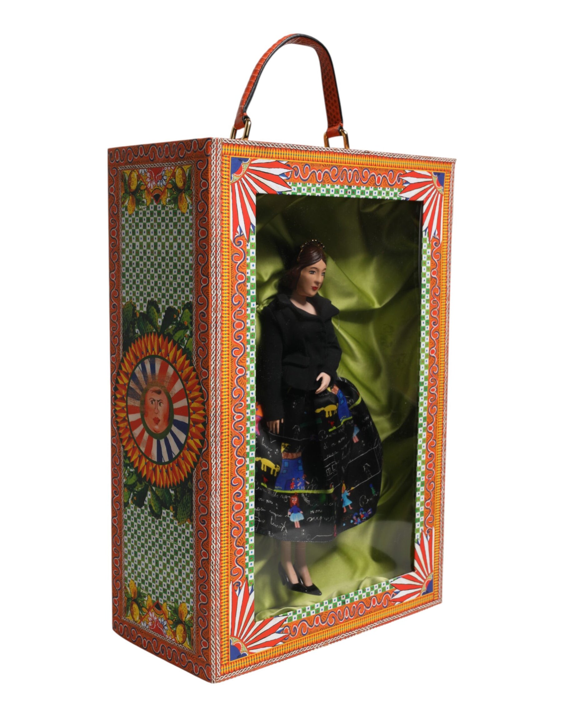 Dolce & Gabbana Black Dress Ceramic Porcelain Fashion Leather Sicily Dolls | Regal Royce